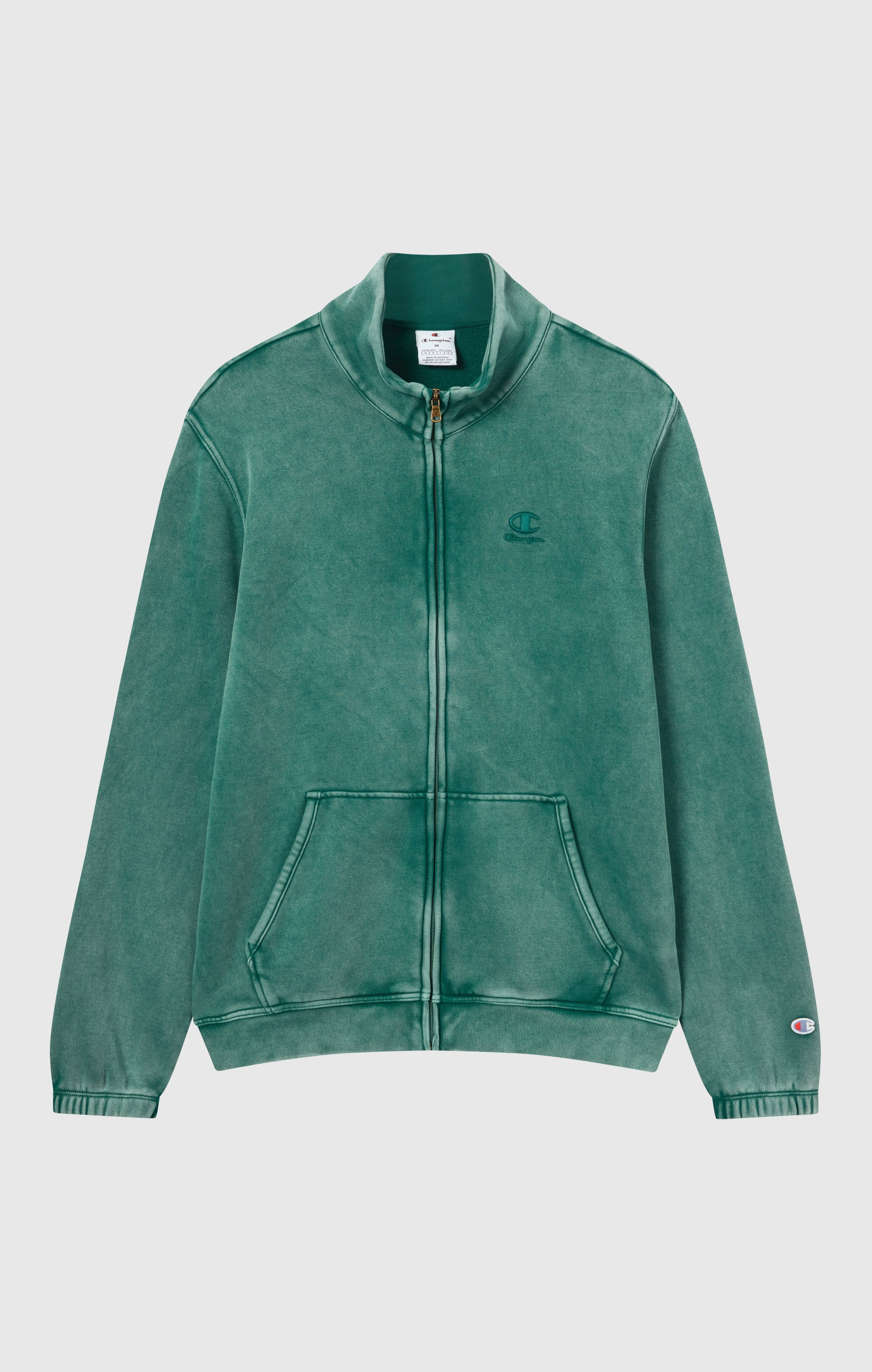 Sudadera Con Cremallera Completa Efecto Lavado Con Interior Afelpado Icons Para Hombre