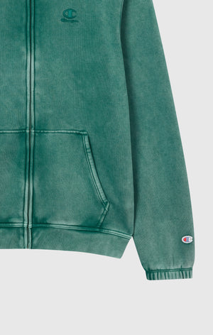 Sweatshirt Mit Durchgehendem Reißverschluss, Washed-Look Und Angerautem Innenmaterial Icons Herren