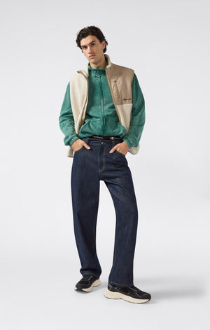 Sweatshirt Mit Durchgehendem Reißverschluss, Washed-Look Und Angerautem Innenmaterial Icons Herren