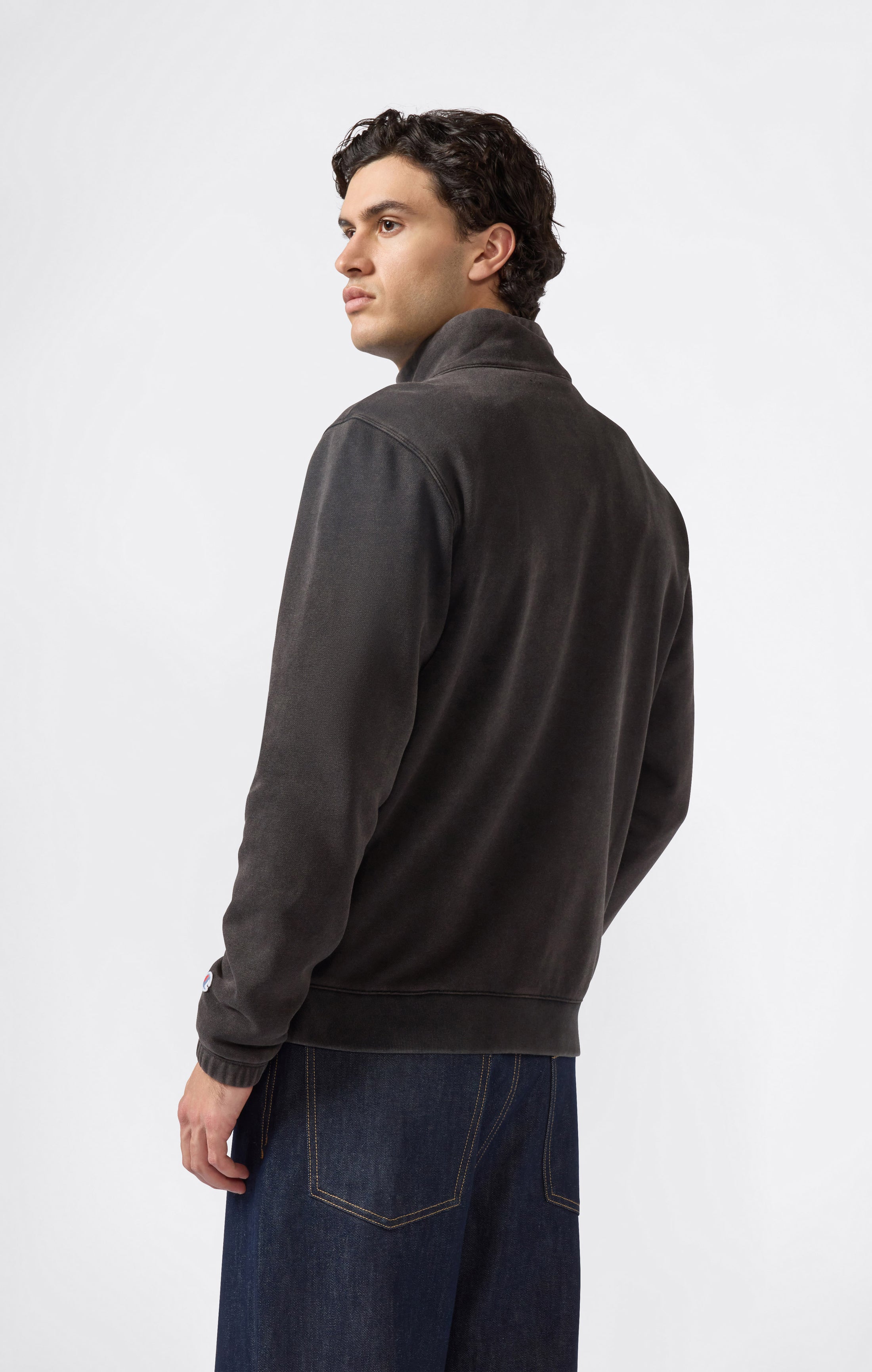 Men’s Washed Full Zip Fleece Sweatshirt Icons