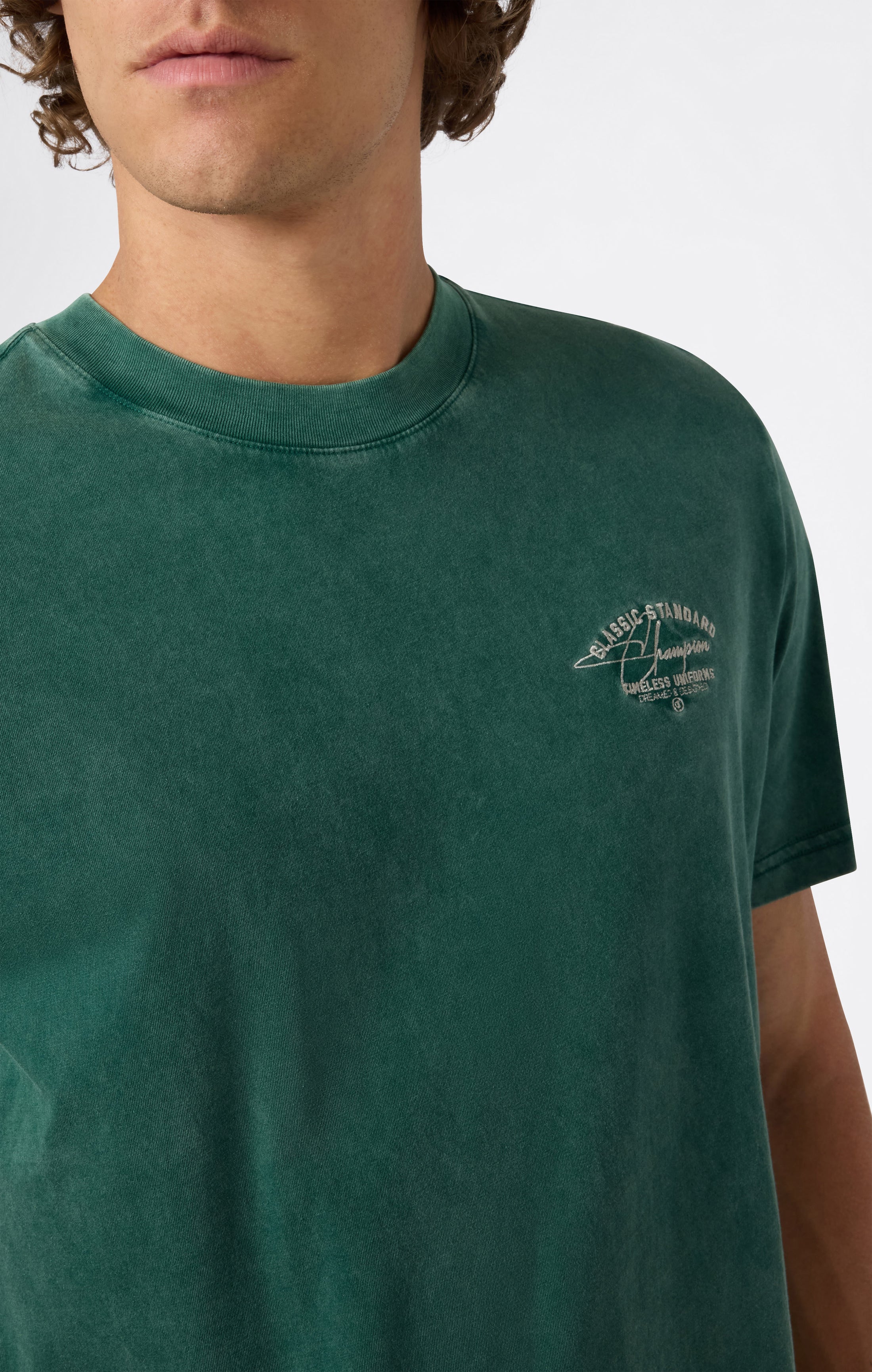 T-Shirt Homme Col Rond Effet Délavé Icons