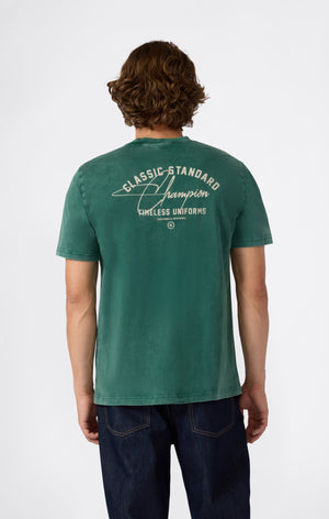 T-Shirt Homme Col Rond Effet Délavé Icons