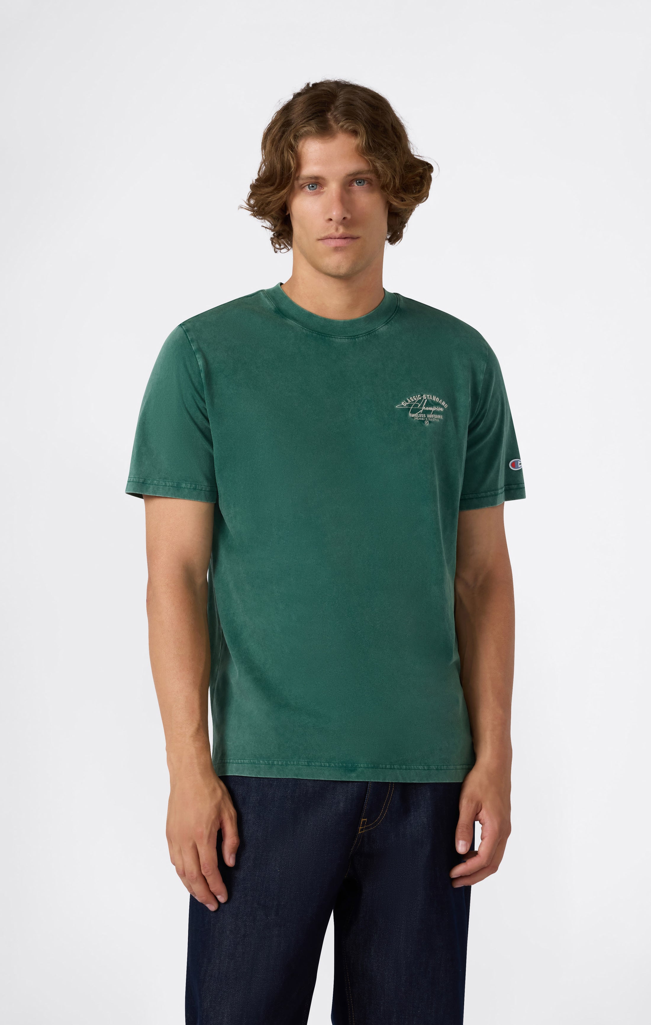 T-Shirt Homme Col Rond Effet Délavé Icons
