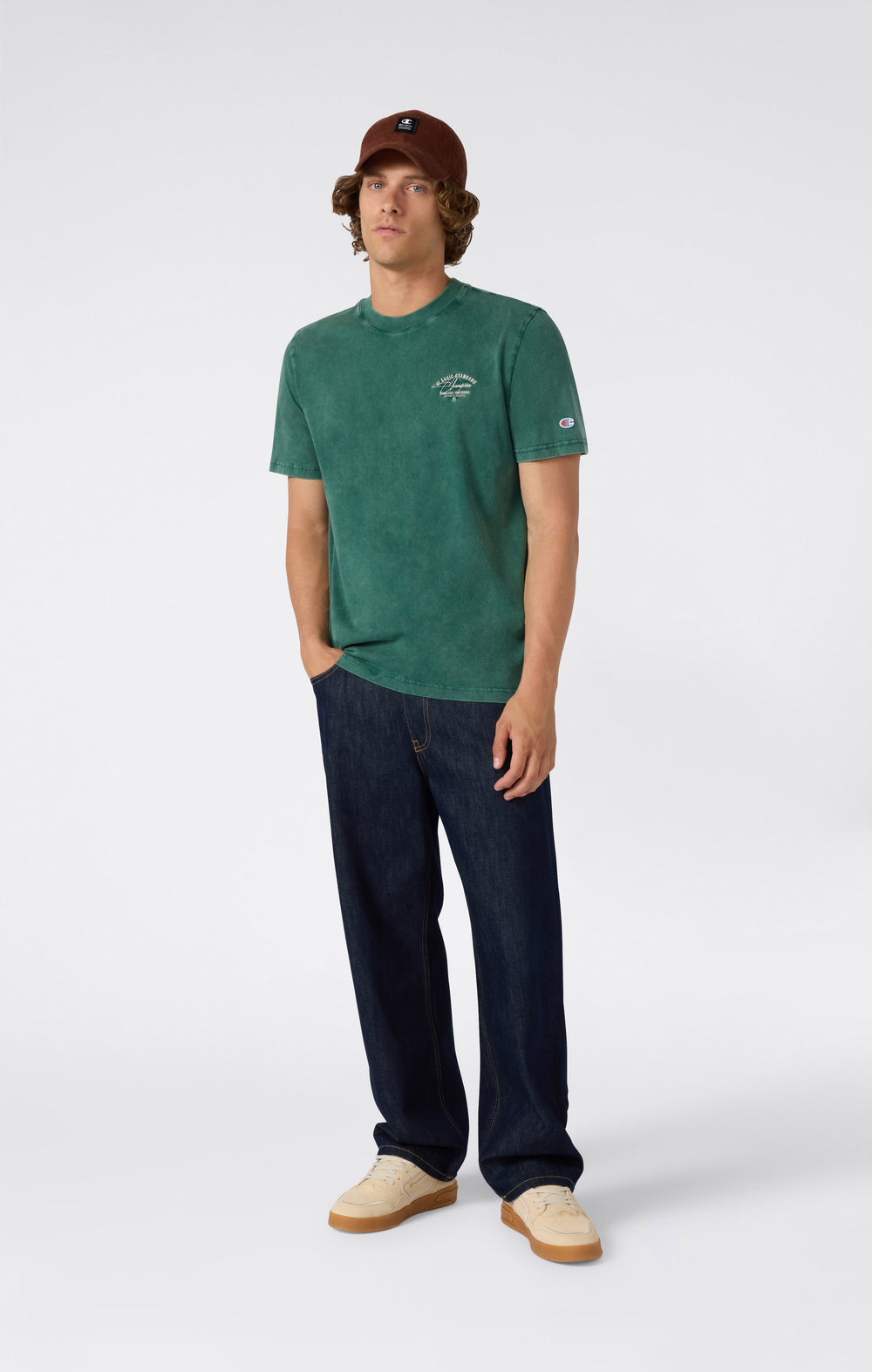 Men’s Washed Crewneck T-Shirt Icons