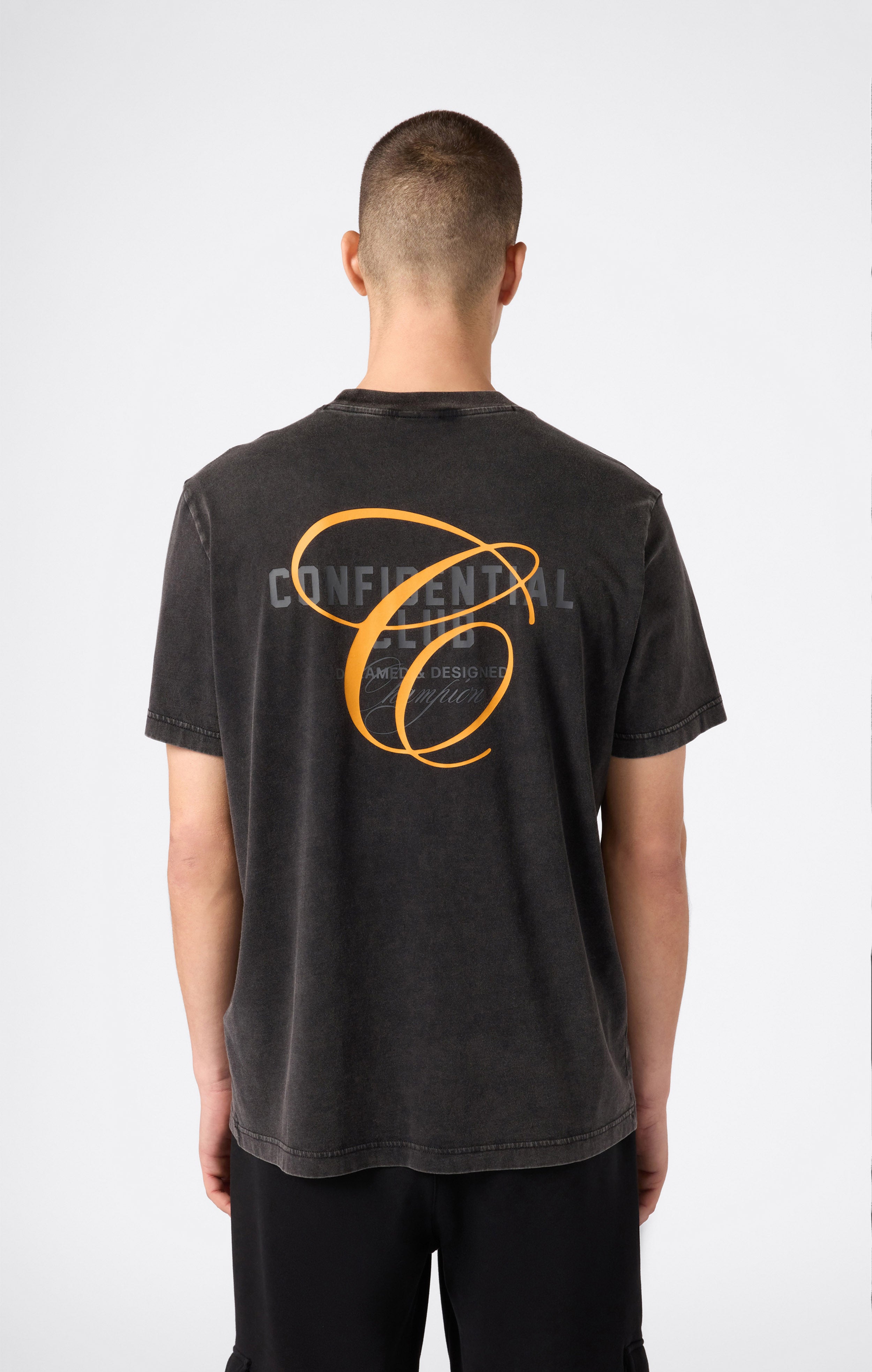 Herren Rundhalsshirt Mit Verwaschenem Look Icons