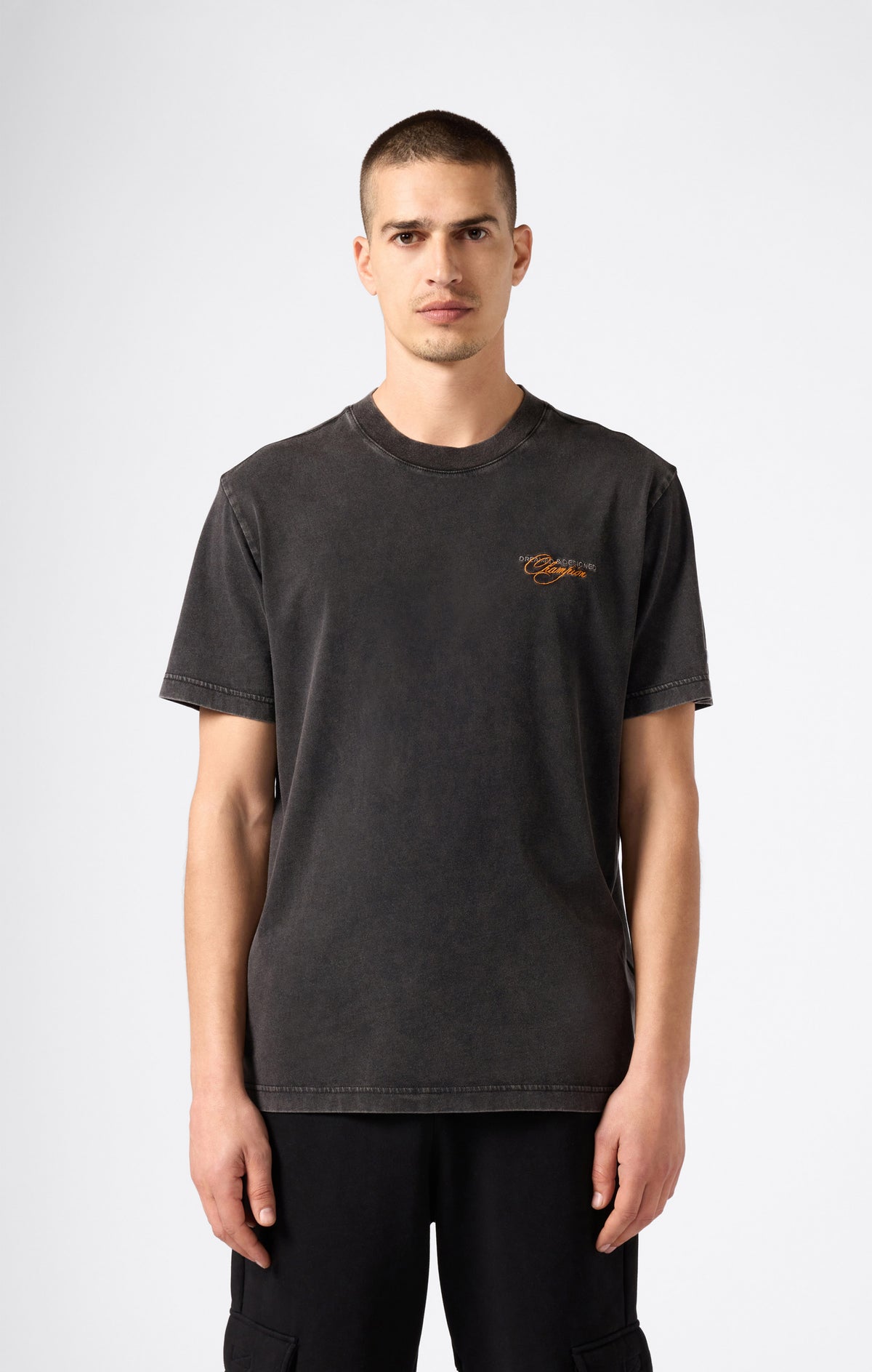 Herren Rundhalsshirt Mit Verwaschenem Look Icons