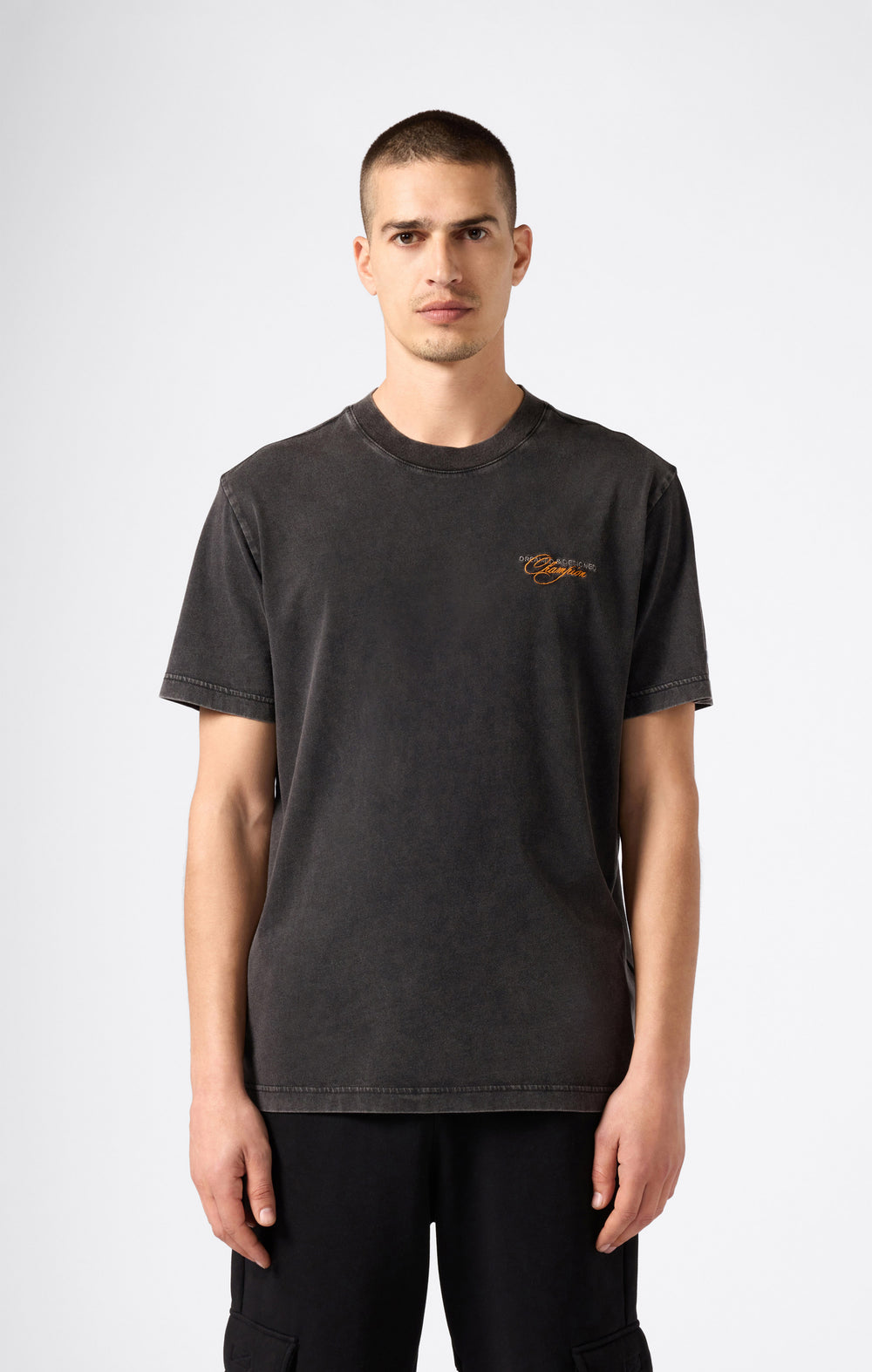 T-Shirt Homme Col Rond Effet Délavé Icons