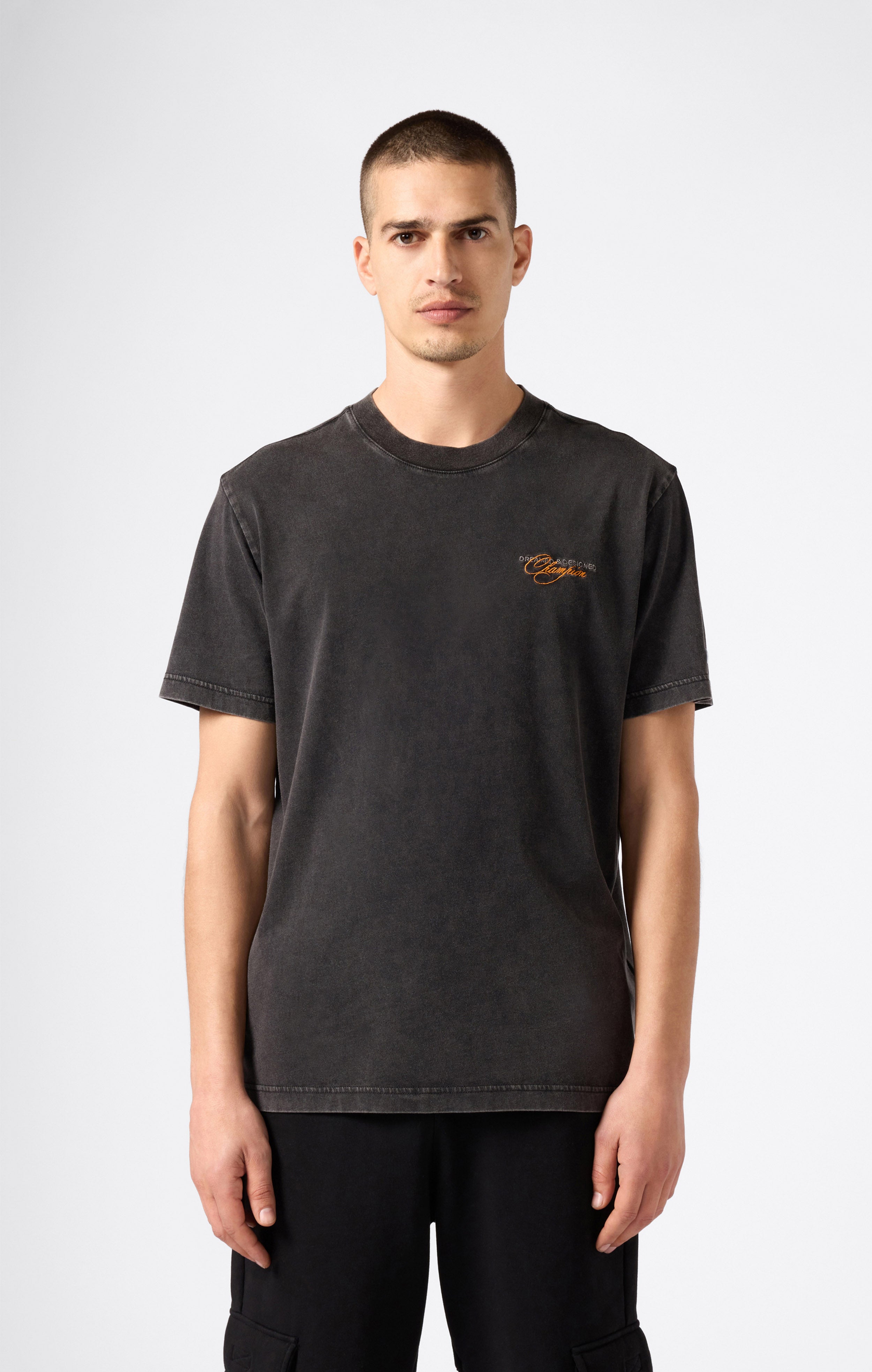 Herren Rundhalsshirt Mit Verwaschenem Look Icons