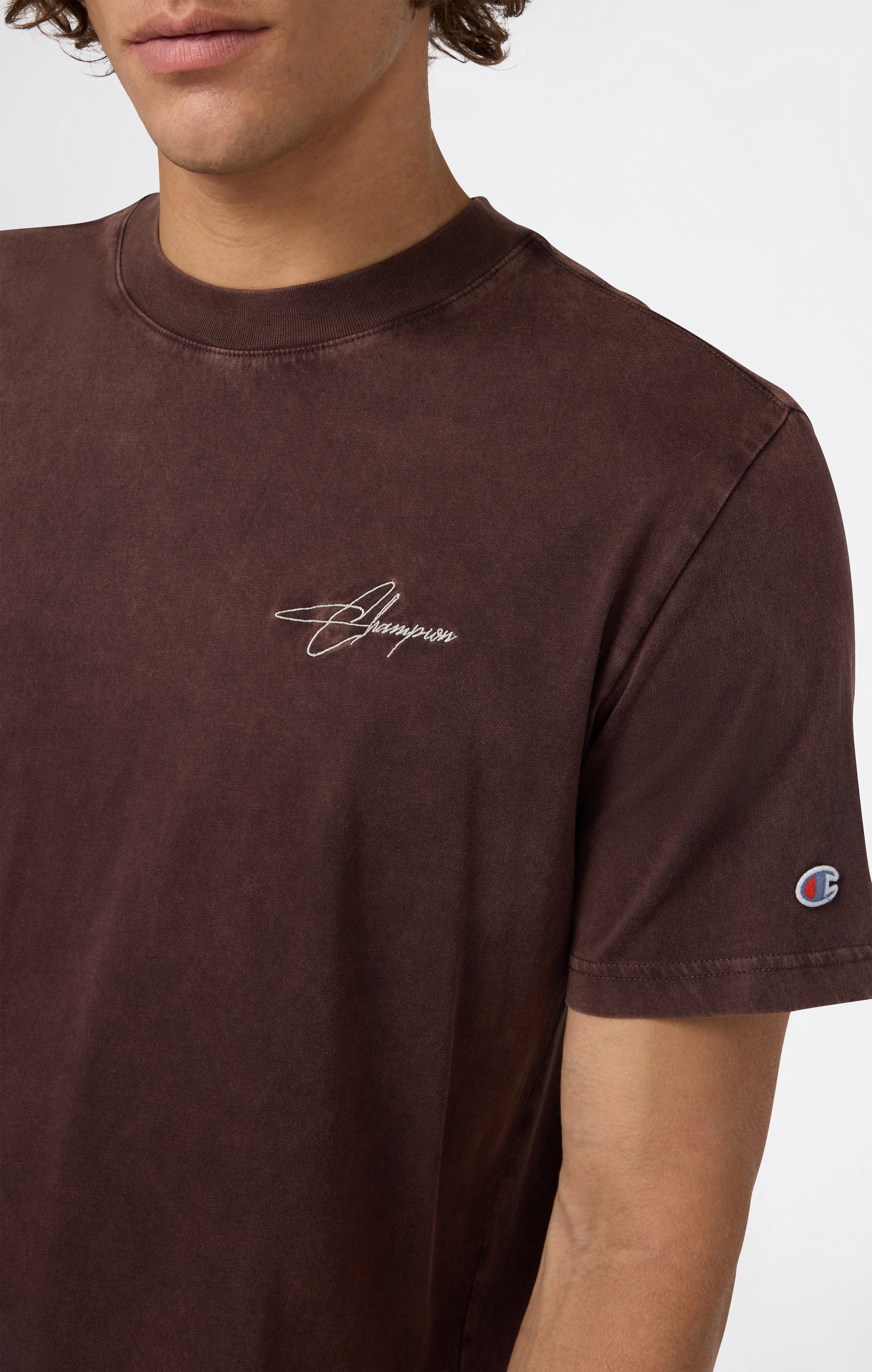 Herren Rundhalsshirt Mit Verwaschenem Look Icons