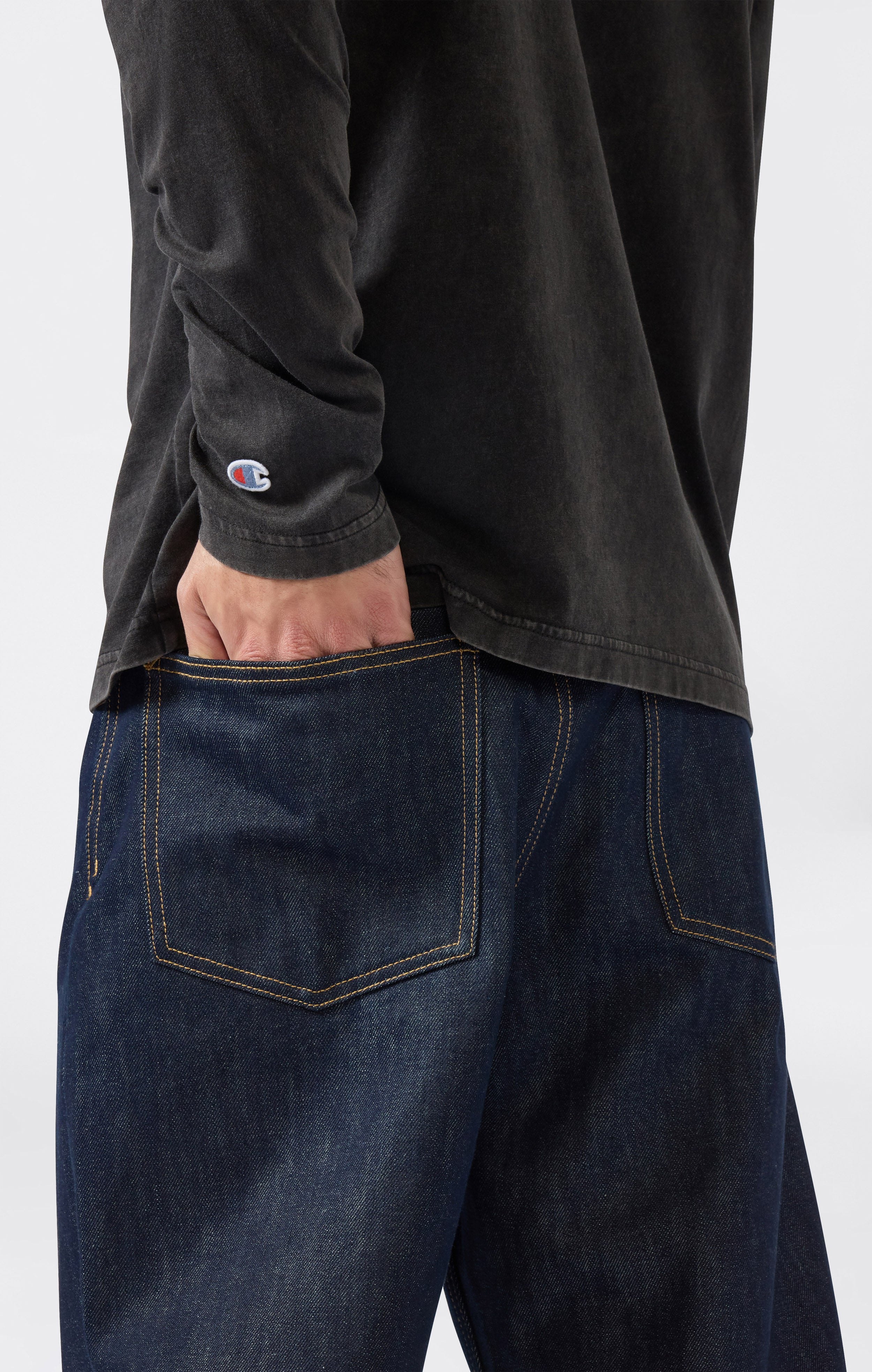 T-Shirt Uomo Manica Lunga Effetto Slavato Icons