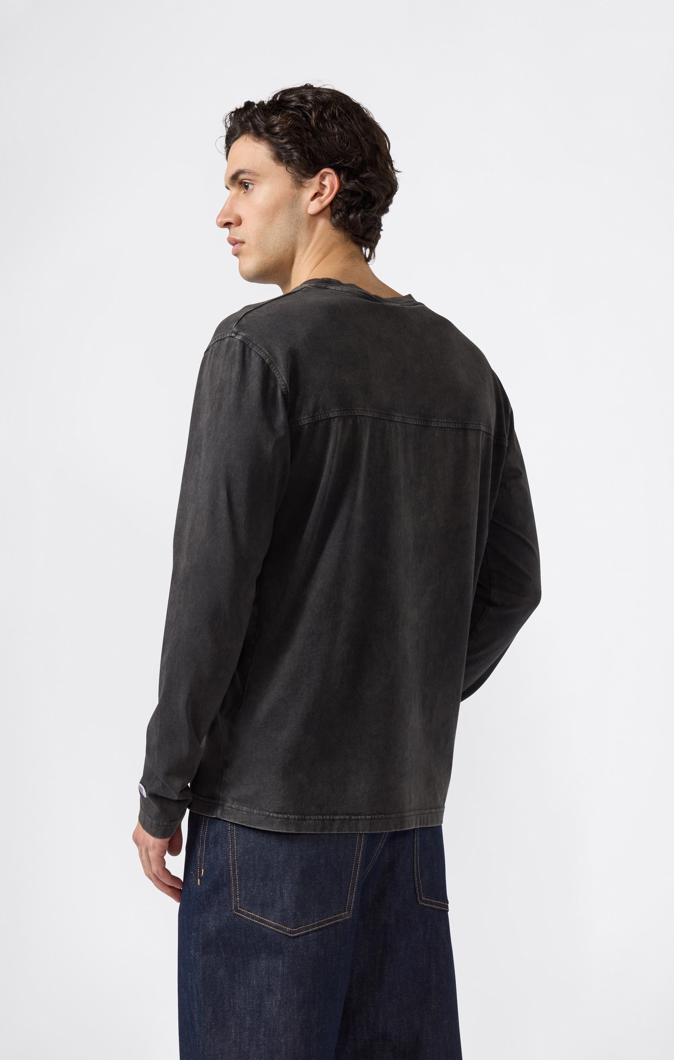 T-Shirt Homme Manches Longues Effet Délavé Icons