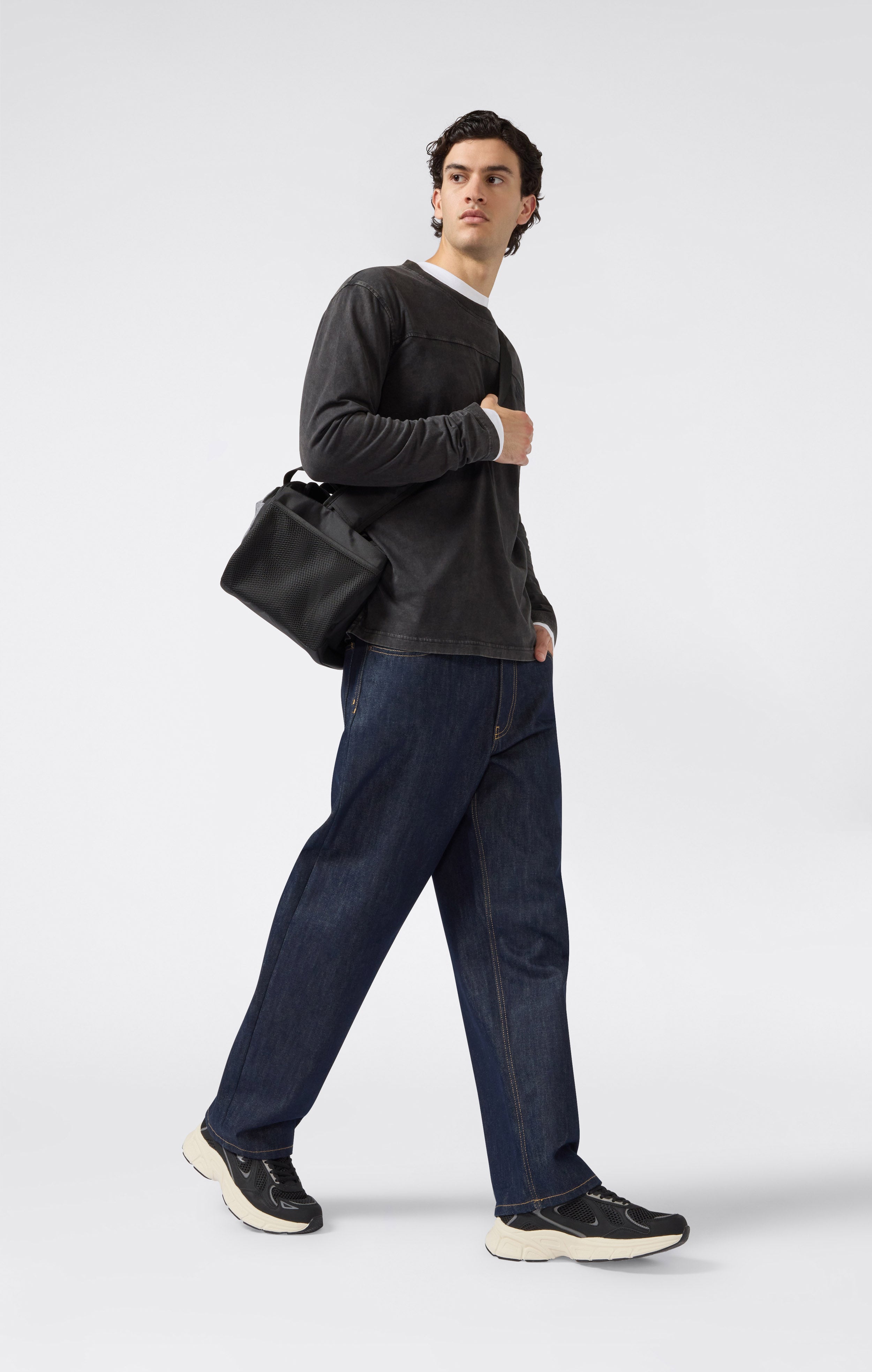 T-Shirt Uomo Manica Lunga Effetto Slavato Icons