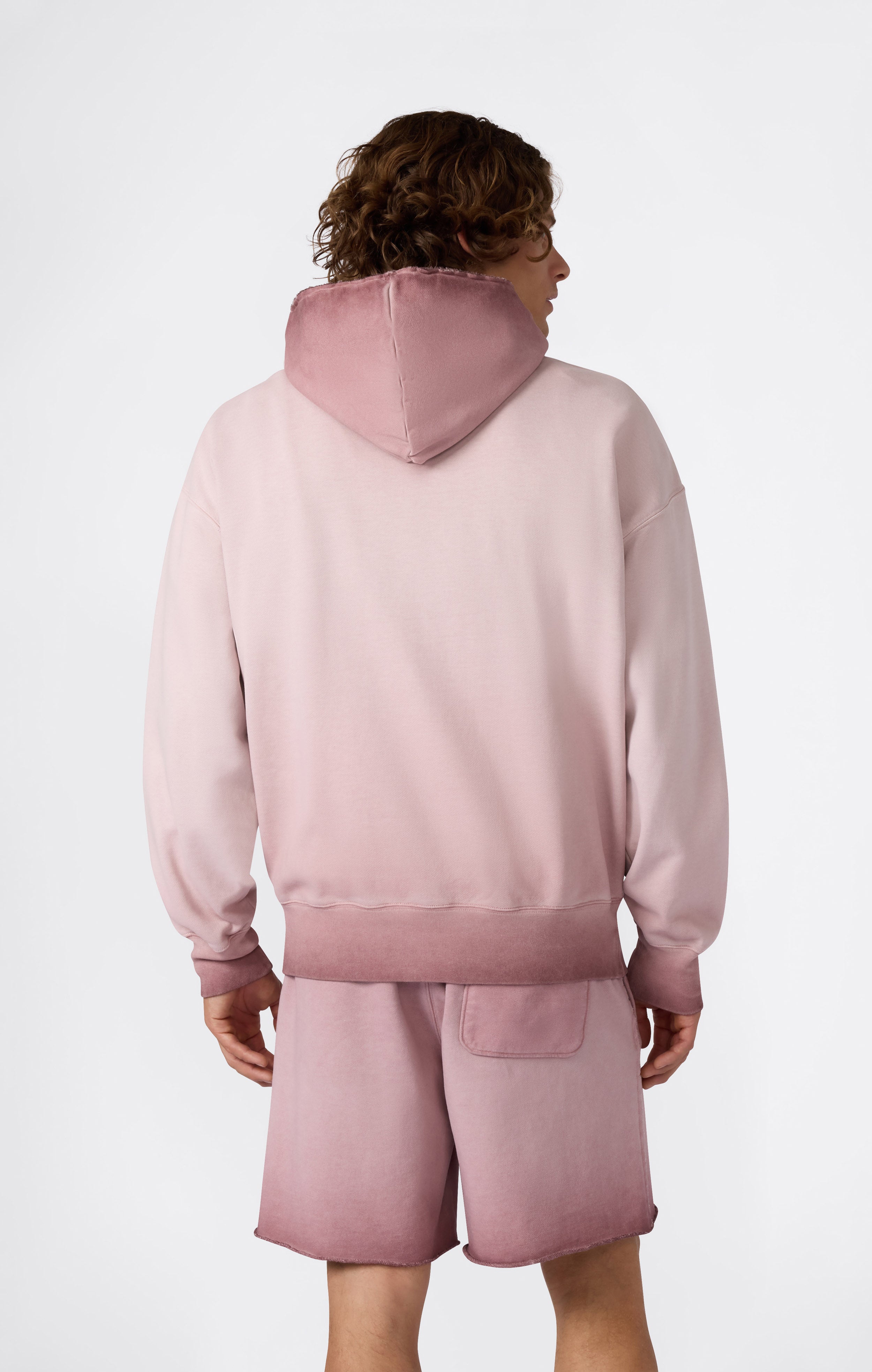 Men's Washed Hooded Sweatshirt Loose Fit Time Capsule Pink