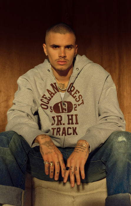 Men’s Washed Full Zip Hoodie Loose Fit Time Capsule