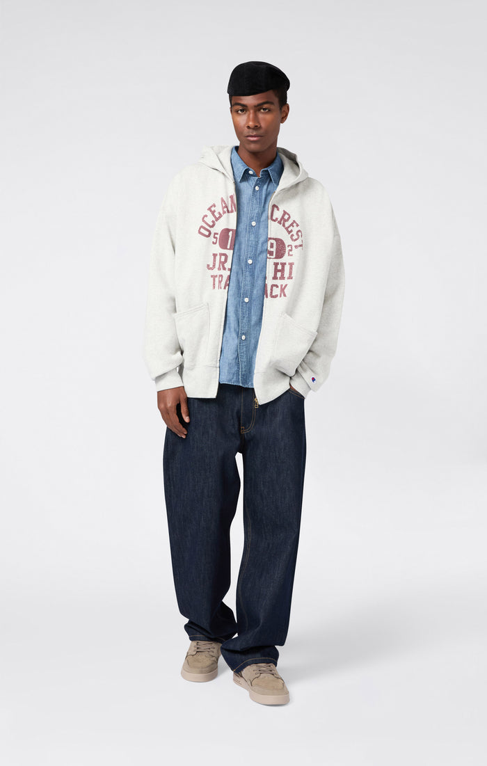 Herren Kapuzenpullover Mit Reißverschluss Und Wascheffekt Loose Fit Time Capsule
