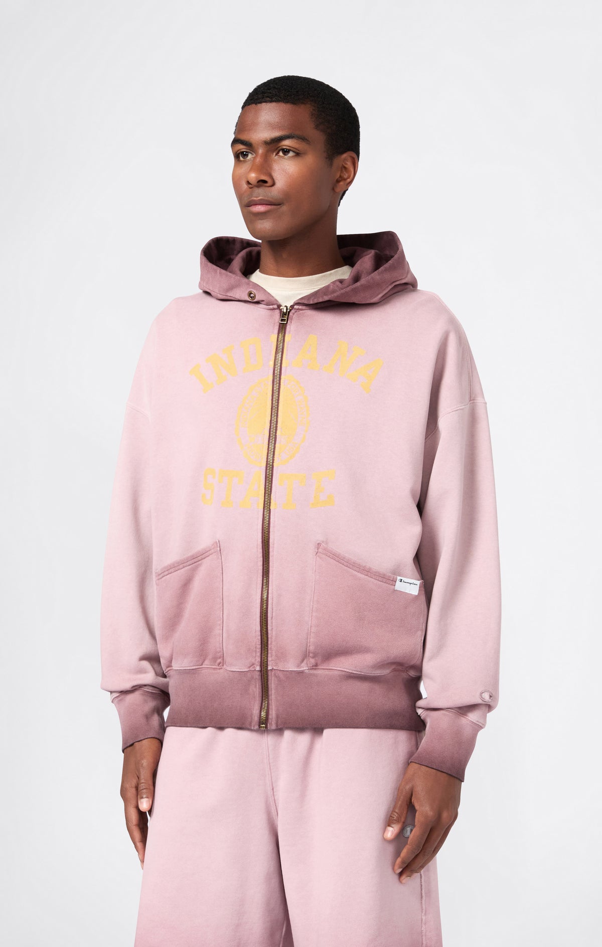 Sweat À Capuche Homme Effet Délavé Avec Zip Intégrale Coupe Loose Fit Time Capsule