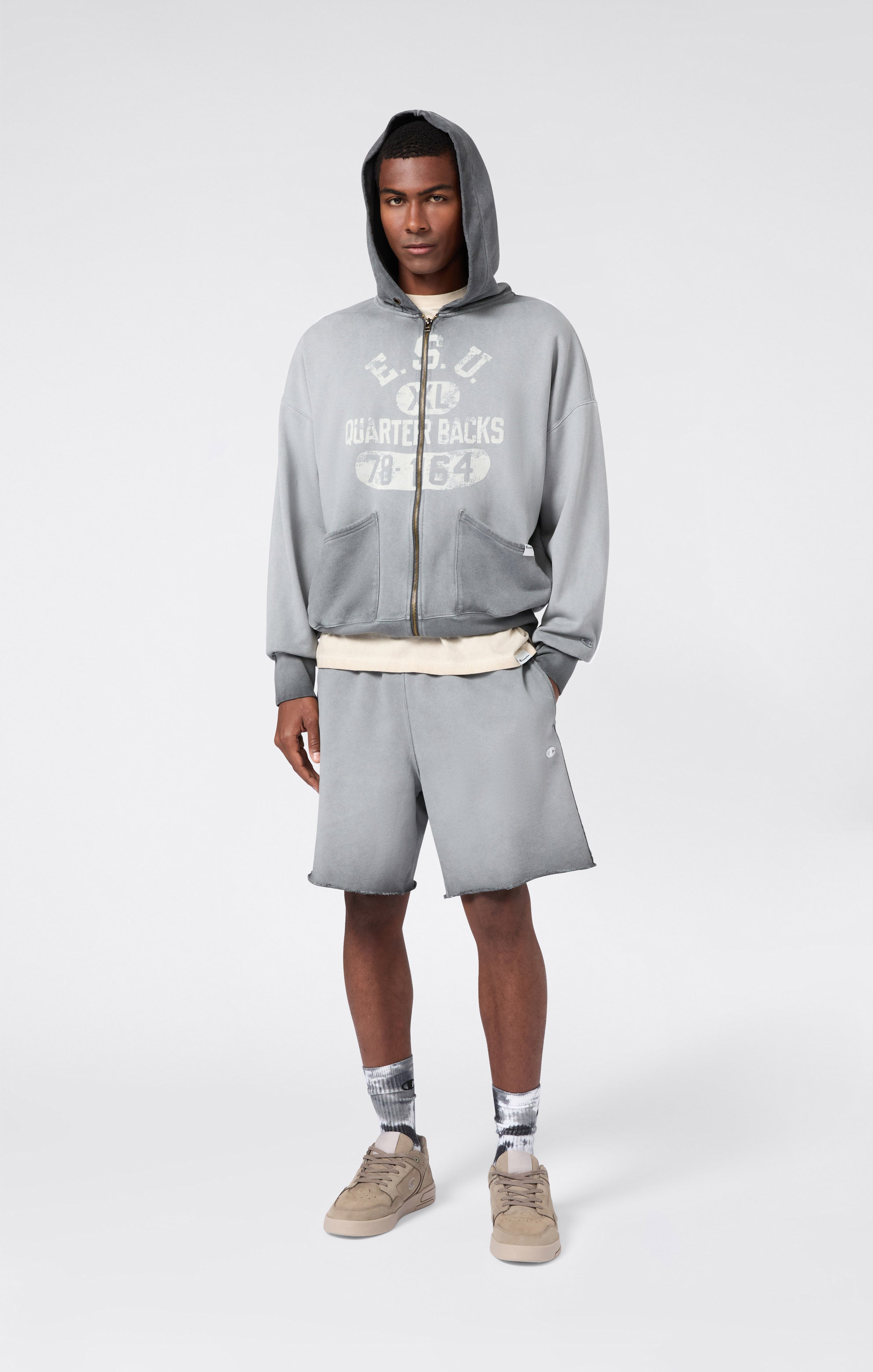 Bermuda Homme Effet Délavé Coupe Loose Fit Time Capsule