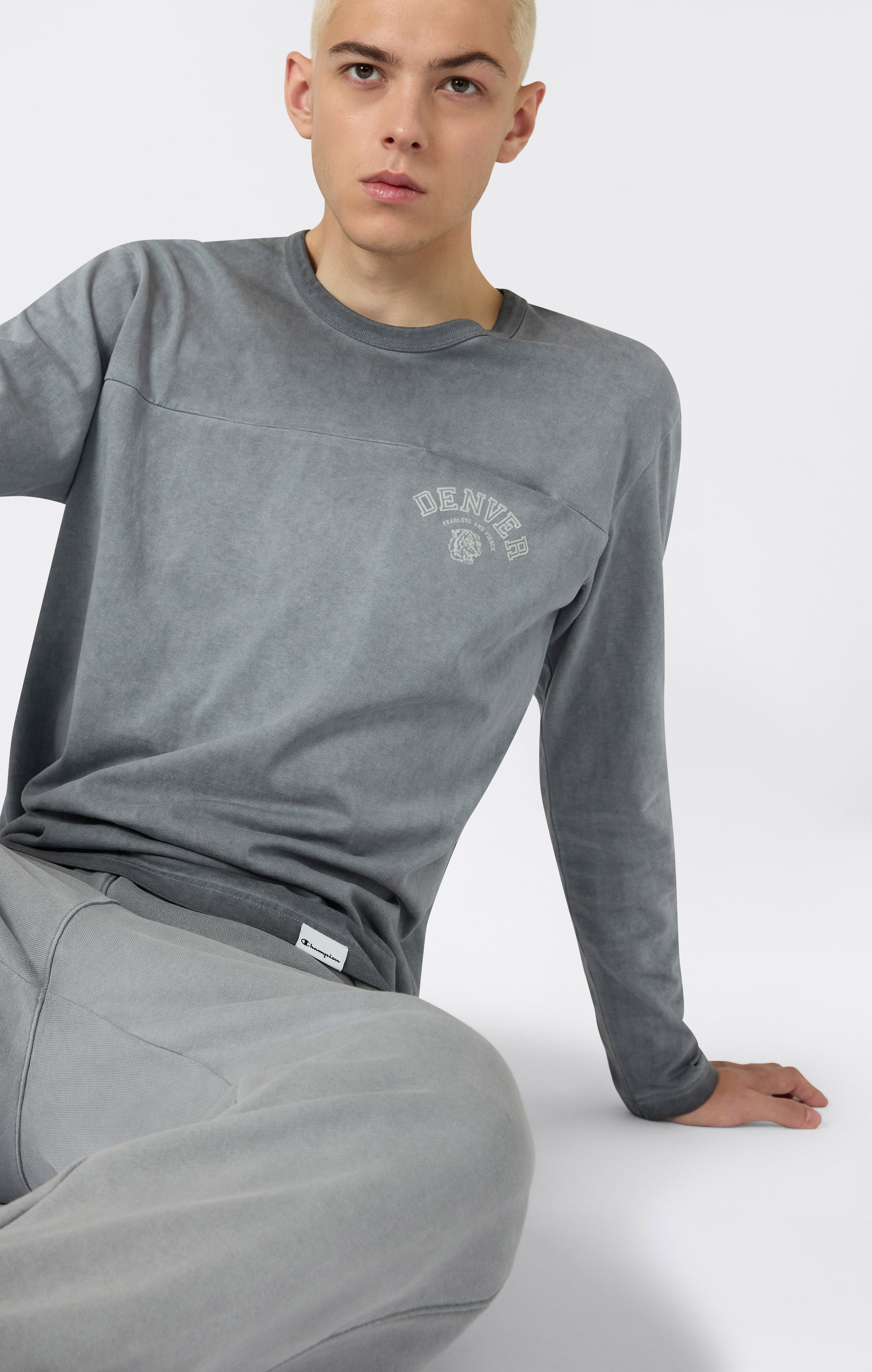 T-Shirt Uomo Manica Lunga Effetto Slavato Time Capsule