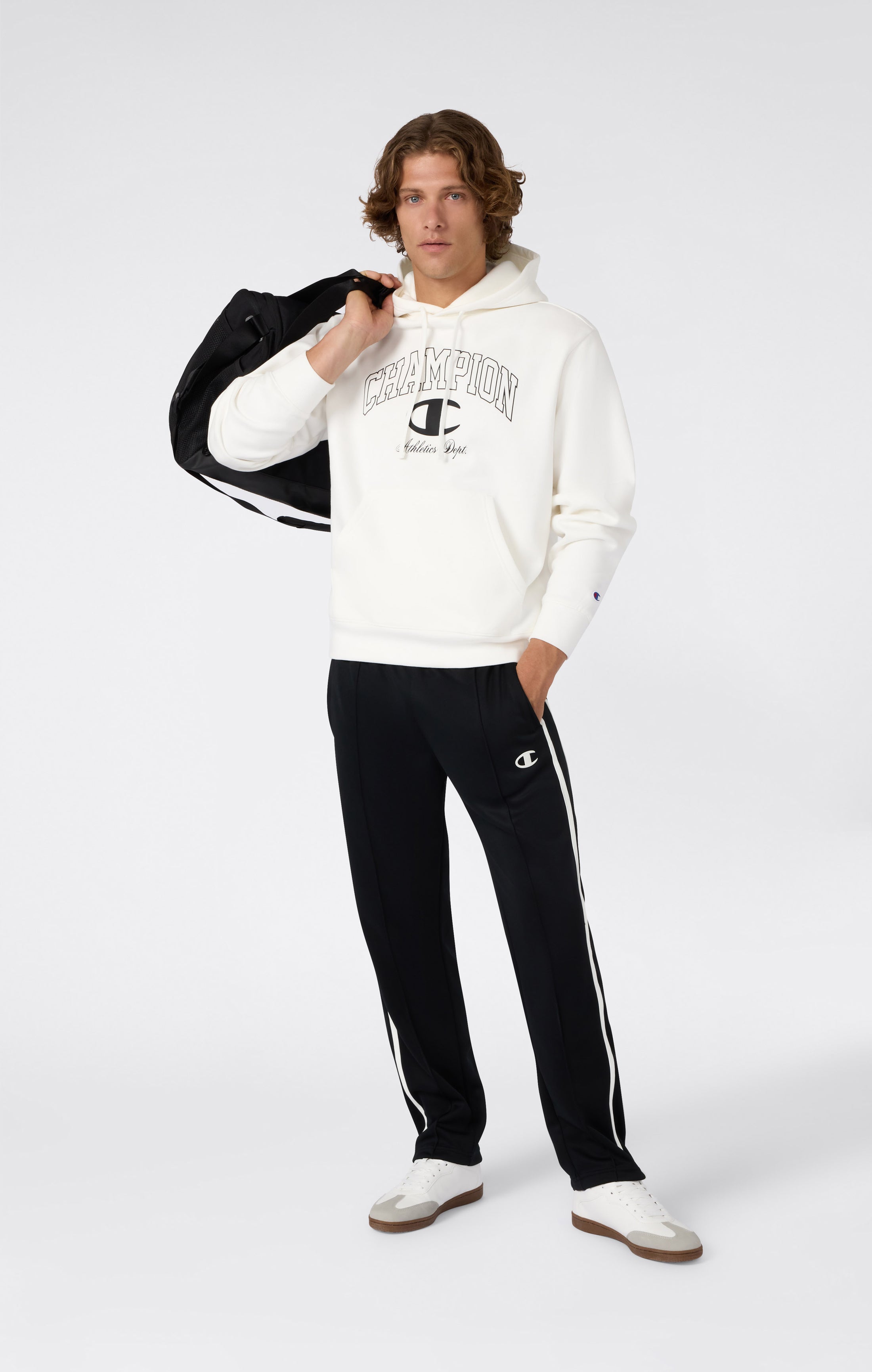 Felpa con Cappuccio da Uomo Street Varsity con interno felpato