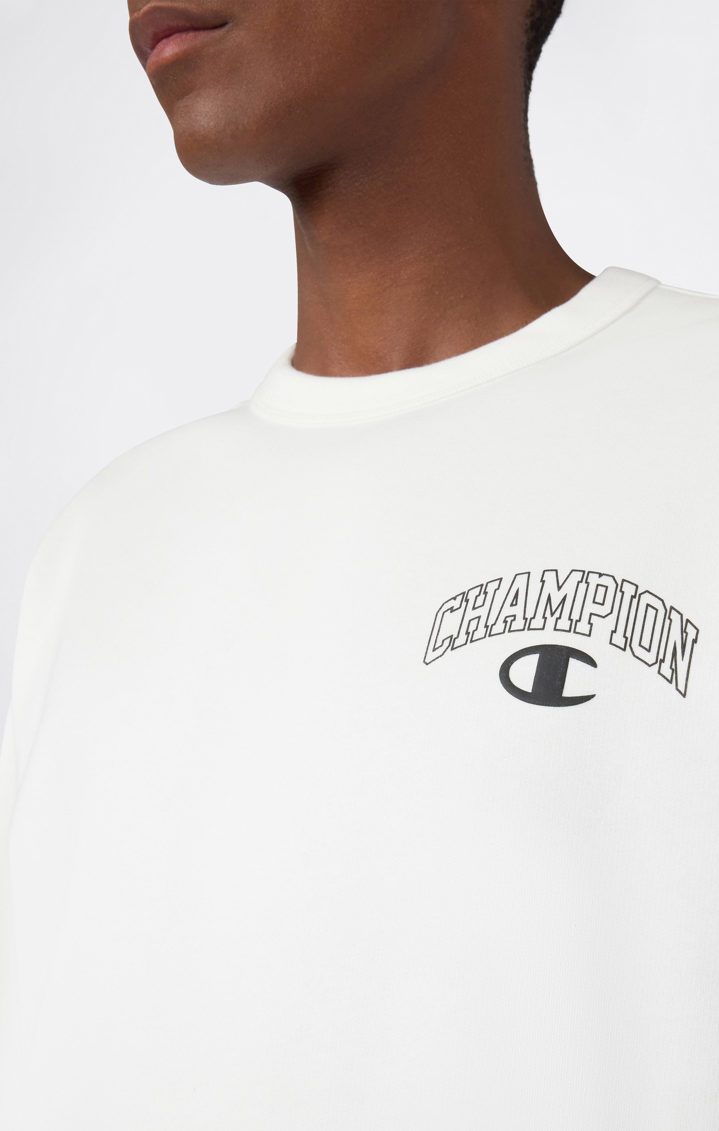 Men's Fleece Crewneck Sweatshirt Street Varsity optical