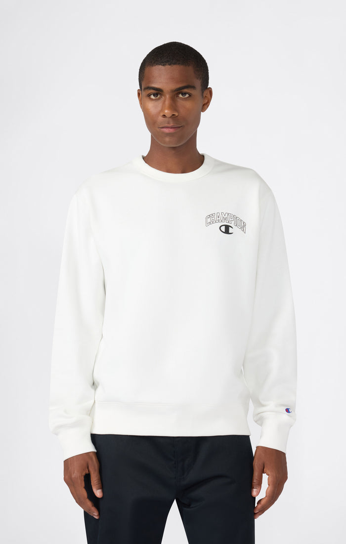 Sweatshirt mit Rundhalsausschnitt für Herren Street Varsity mit angerautem Innenmaterial
