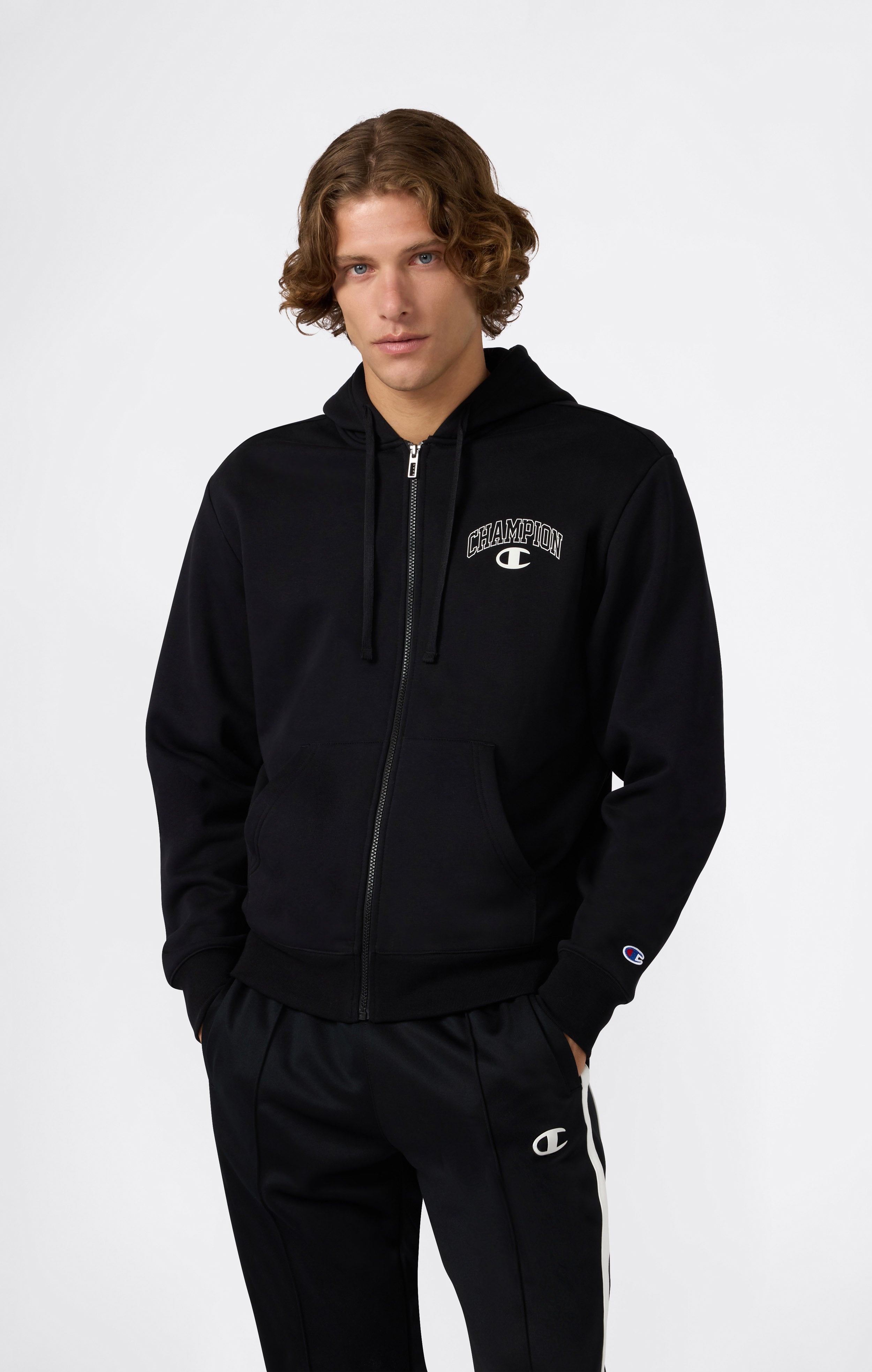 Men’s Fleece Full Zip Hoodie Street Varsity