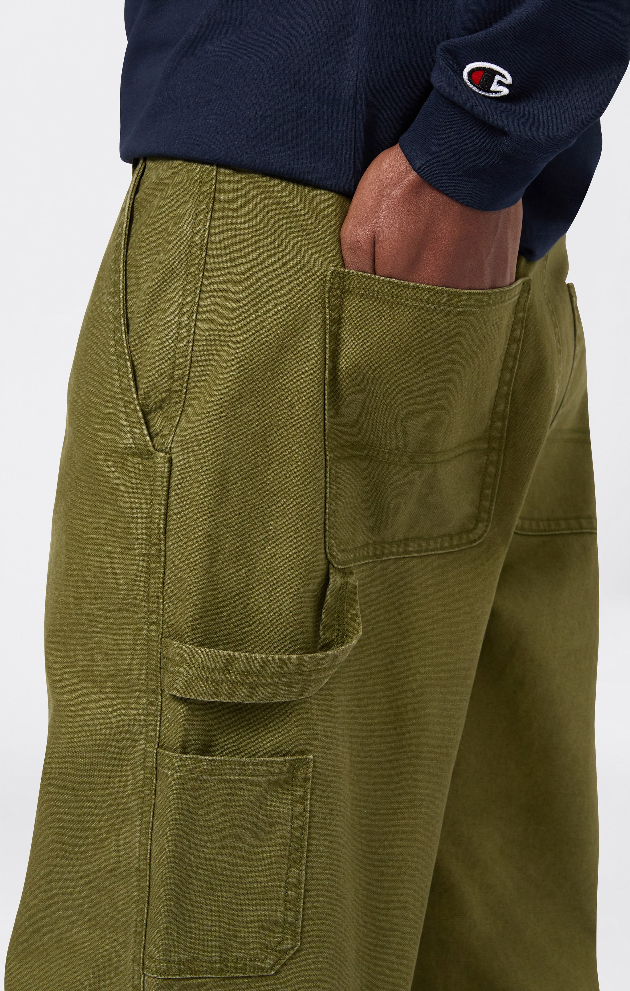 Pantaloni In Tessuto Con Gamba Dritta Da Uomo