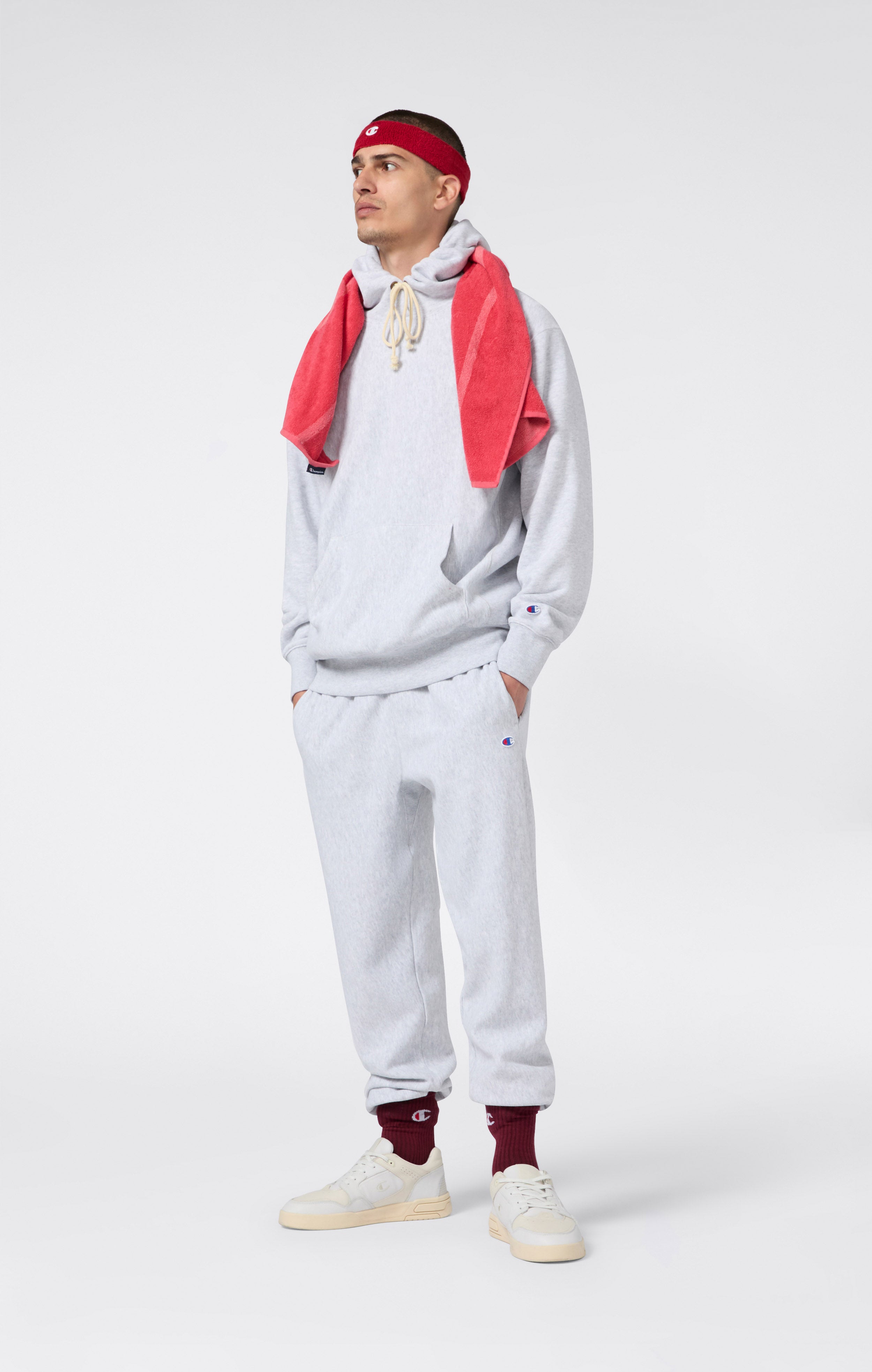 Leichter Herren Kapuzenpullover Reverse Weave