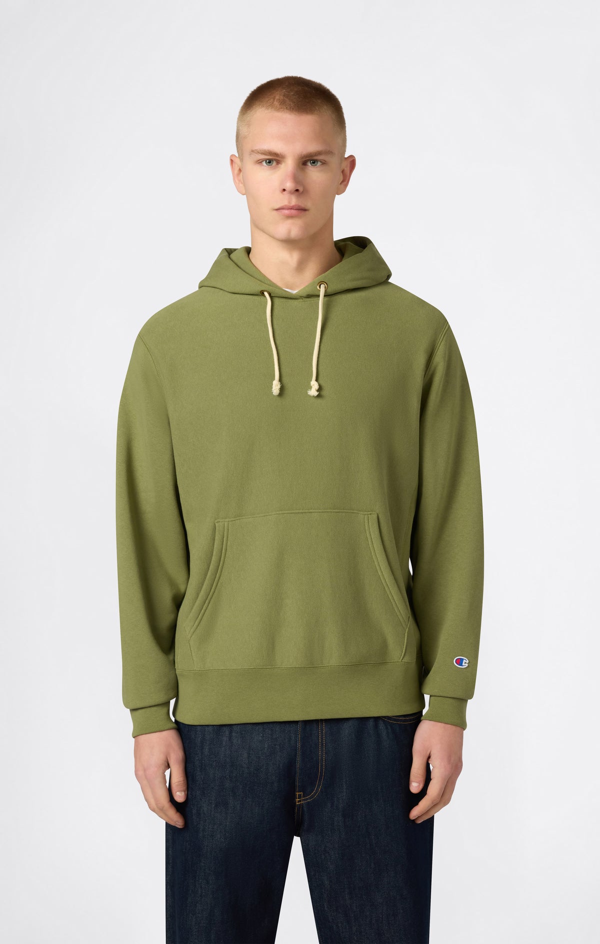 Leichter Herren Kapuzenpullover Reverse Weave
