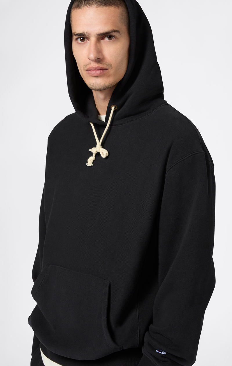 REVERSE WEAVE Men's Hoodie Black rwss core Champion United Kingdom