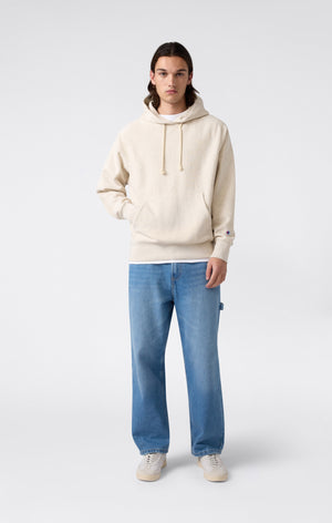 Felpa Leggera con Cappuccio da Uomo Reverse Weave