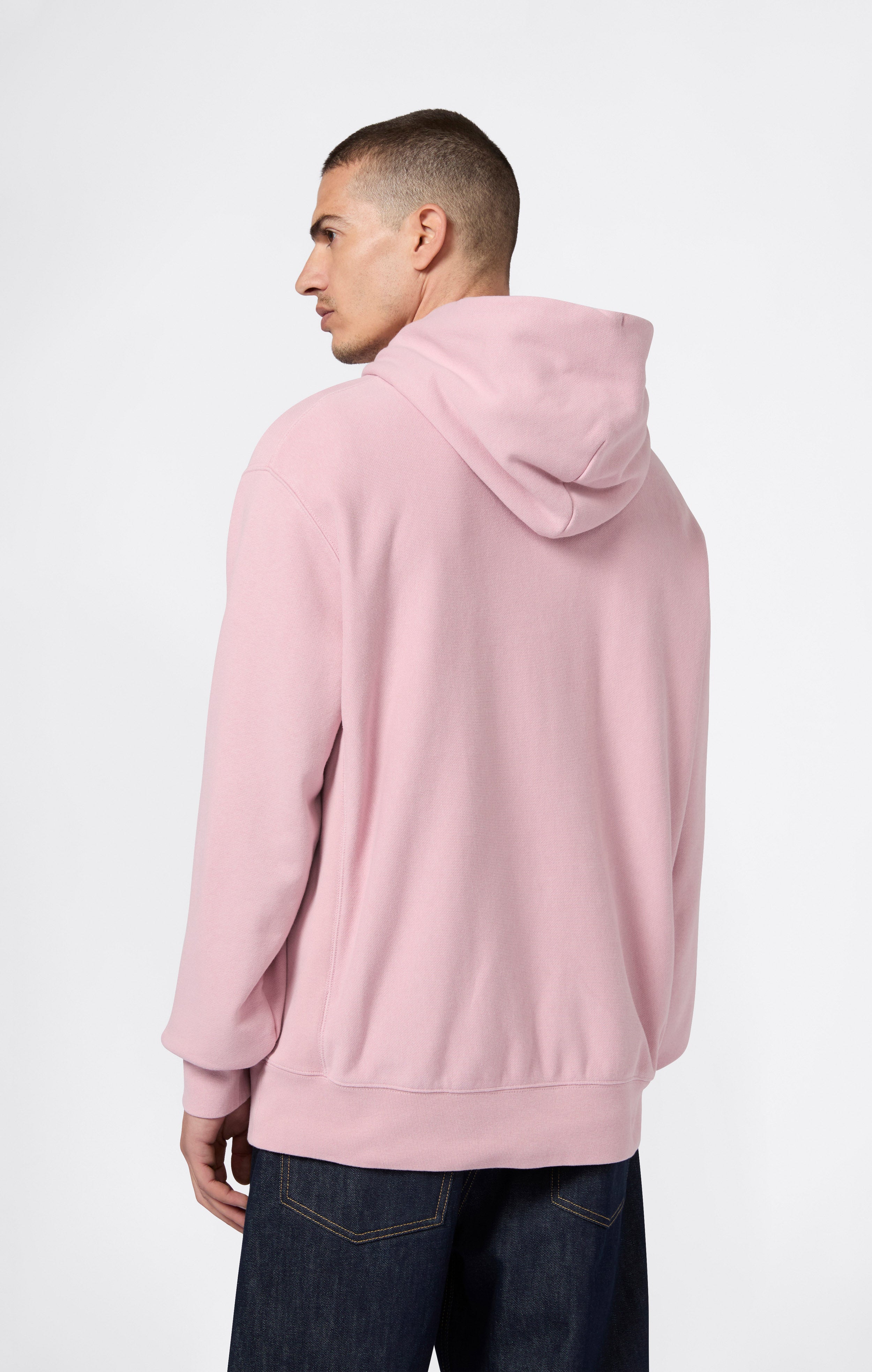 Felpa Leggera con Cappuccio da Uomo Reverse Weave