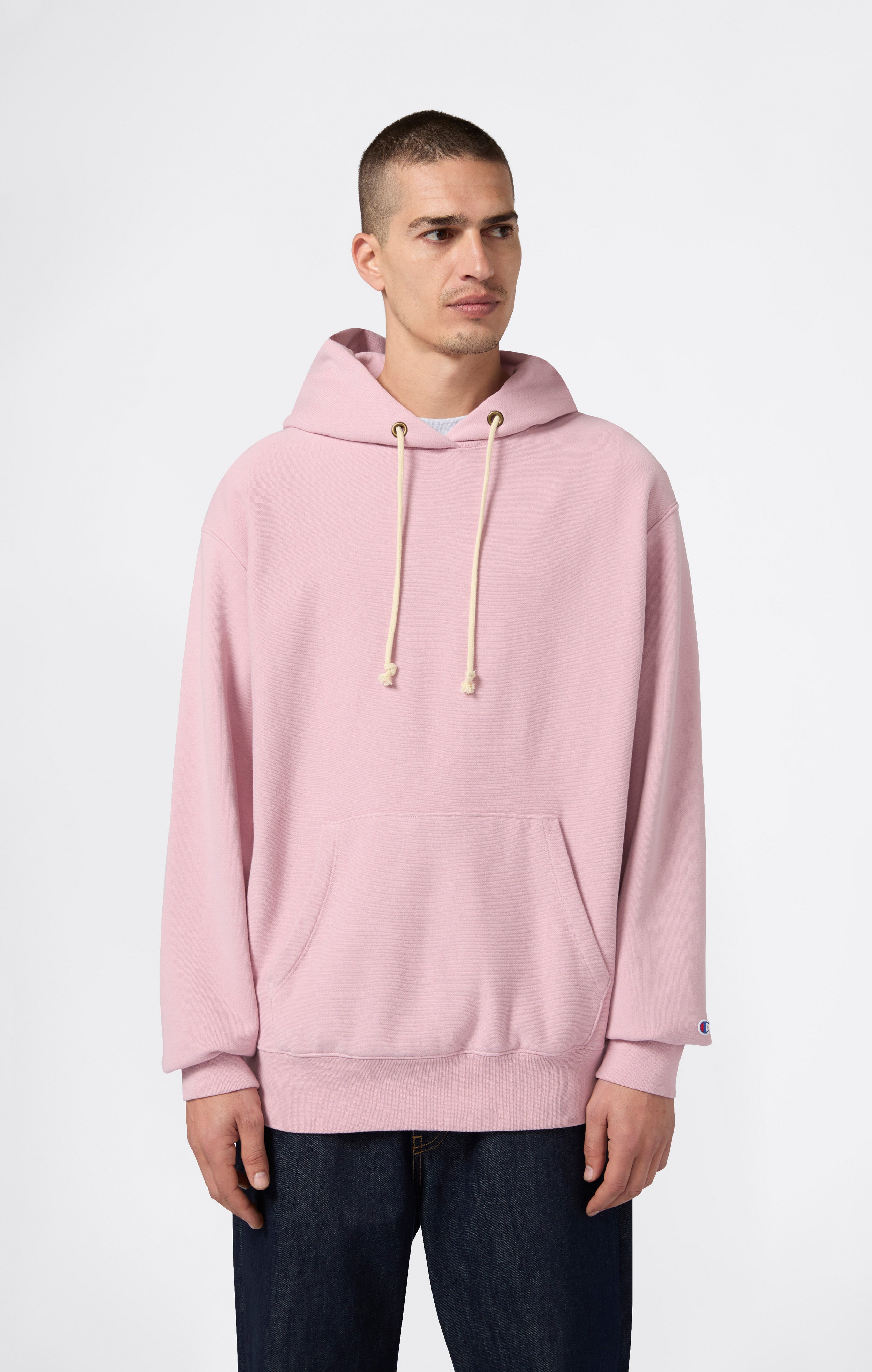 Felpa Leggera con Cappuccio da Uomo Reverse Weave