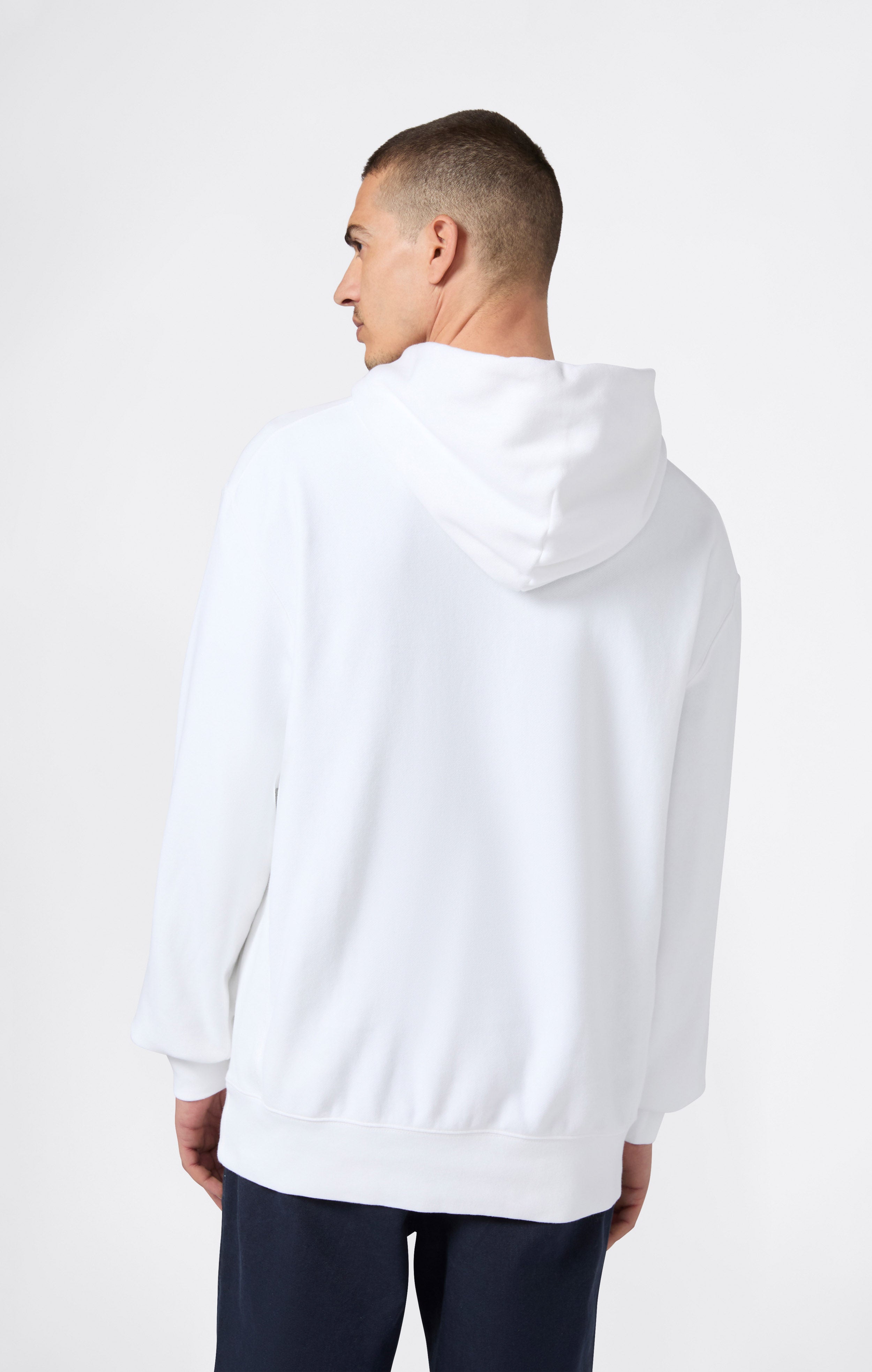 Felpa Leggera con Cappuccio da Uomo Reverse Weave