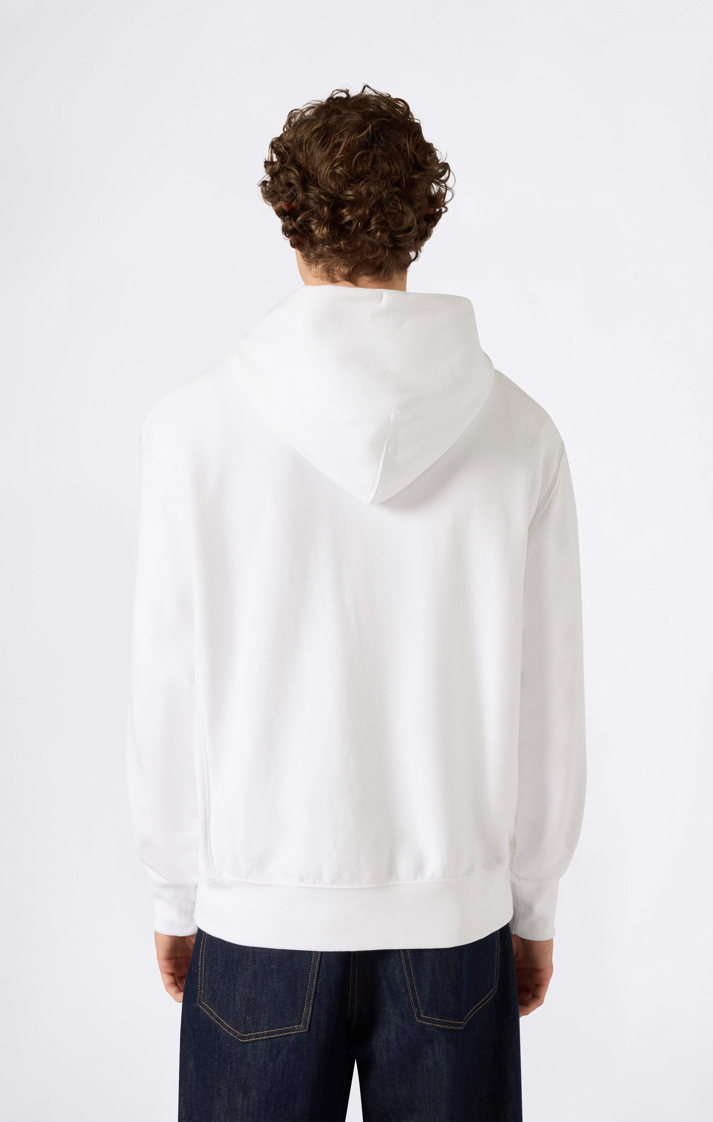 Felpa Leggera con Cappuccio da Uomo Reverse Weave