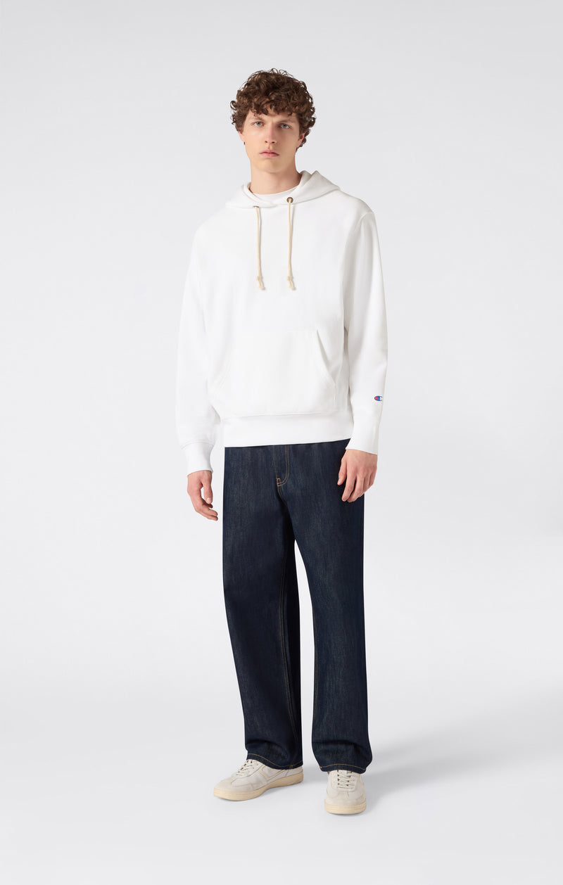 Felpa Leggera con Cappuccio da Uomo Reverse Weave
