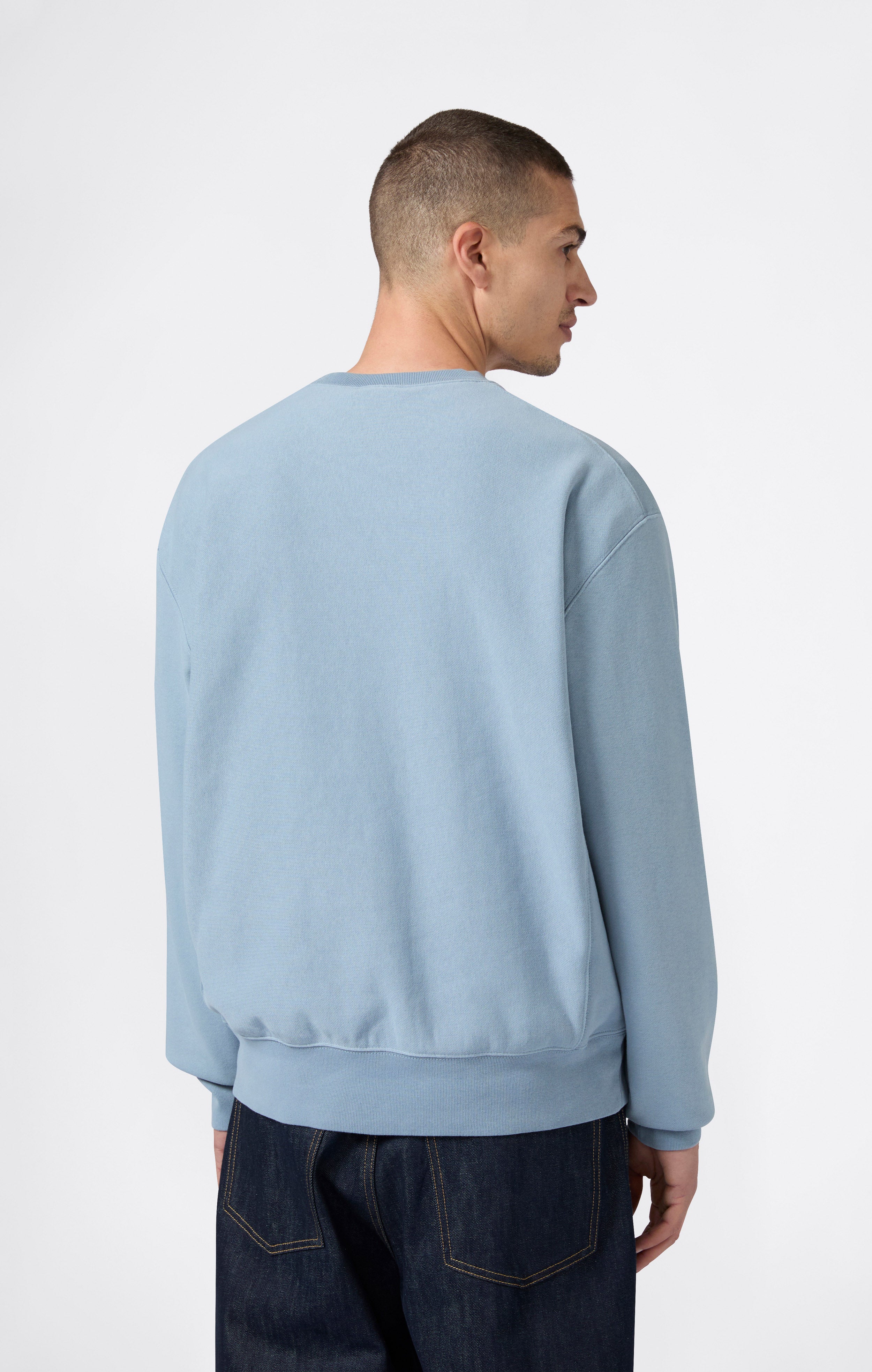 Felpa Leggera Girocollo da Uomo Reverse Weave