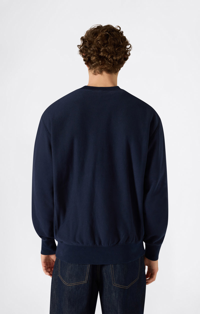 Felpa Leggera Girocollo da Uomo Reverse Weave