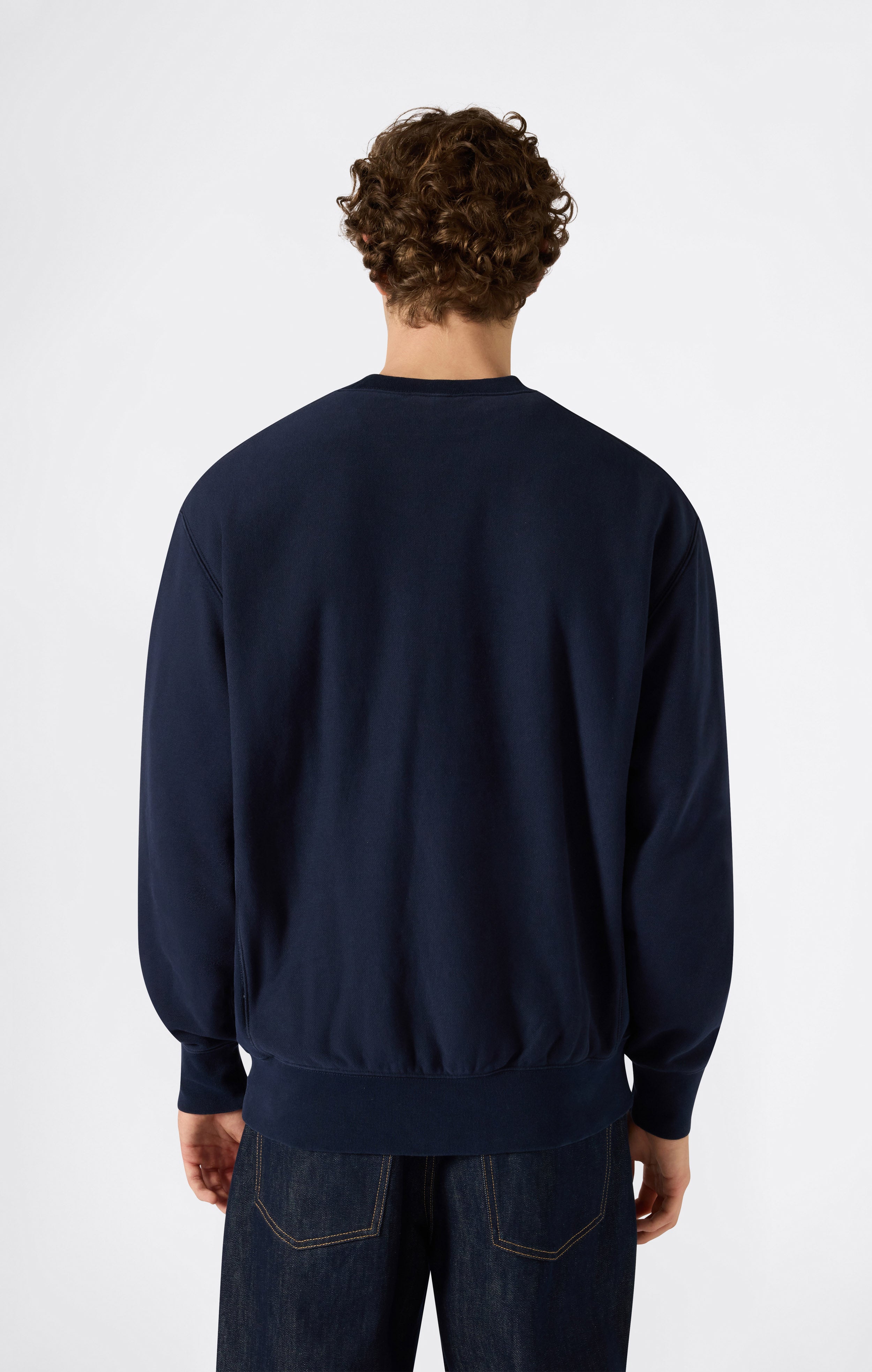 Felpa Leggera Girocollo da Uomo Reverse Weave