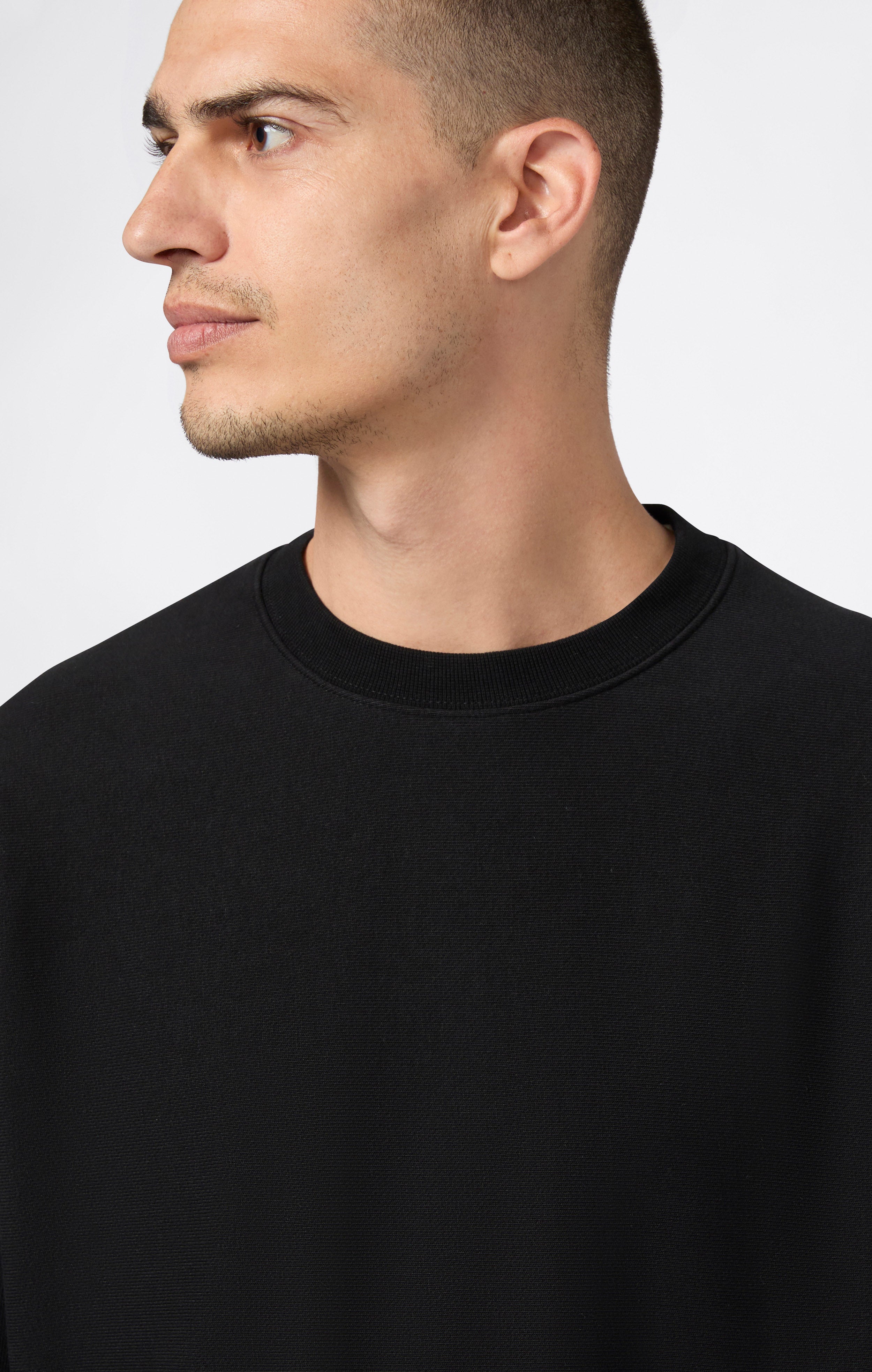 Leichter Herren Sweatshirt mit Rundhalsausschnitt Reverse Weave