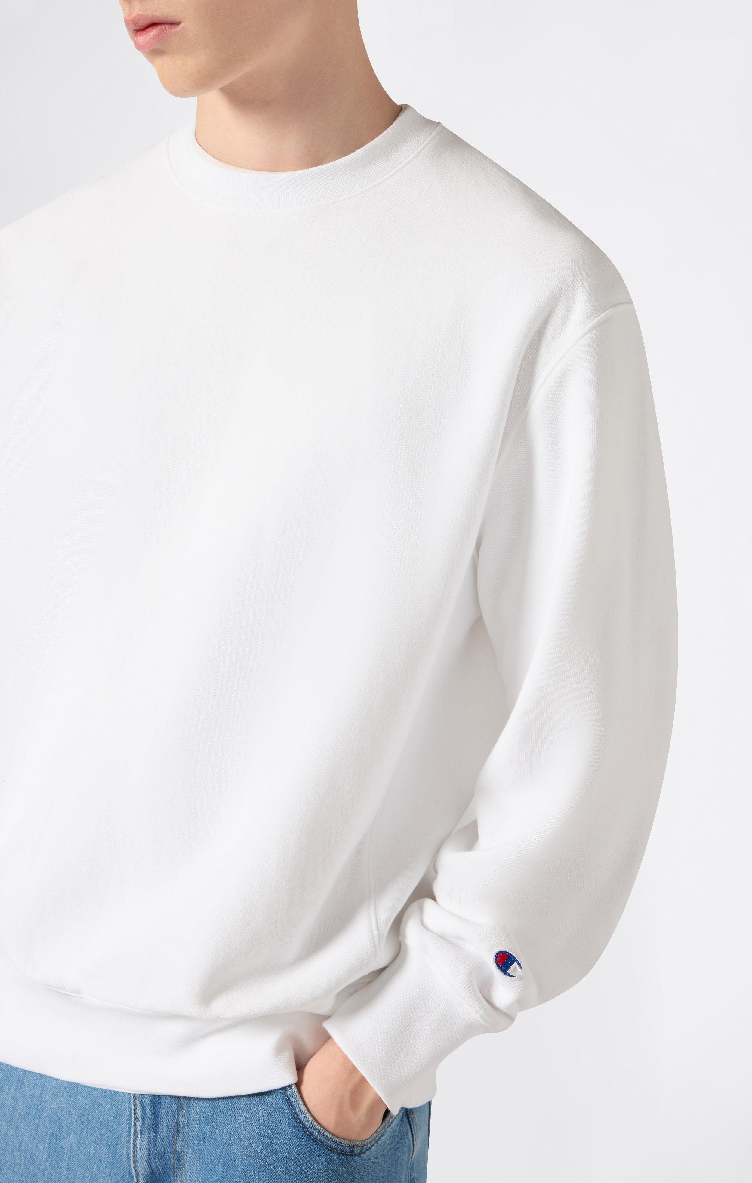 Sweat Léger Ras du Cou pour Homme Reverse Weave