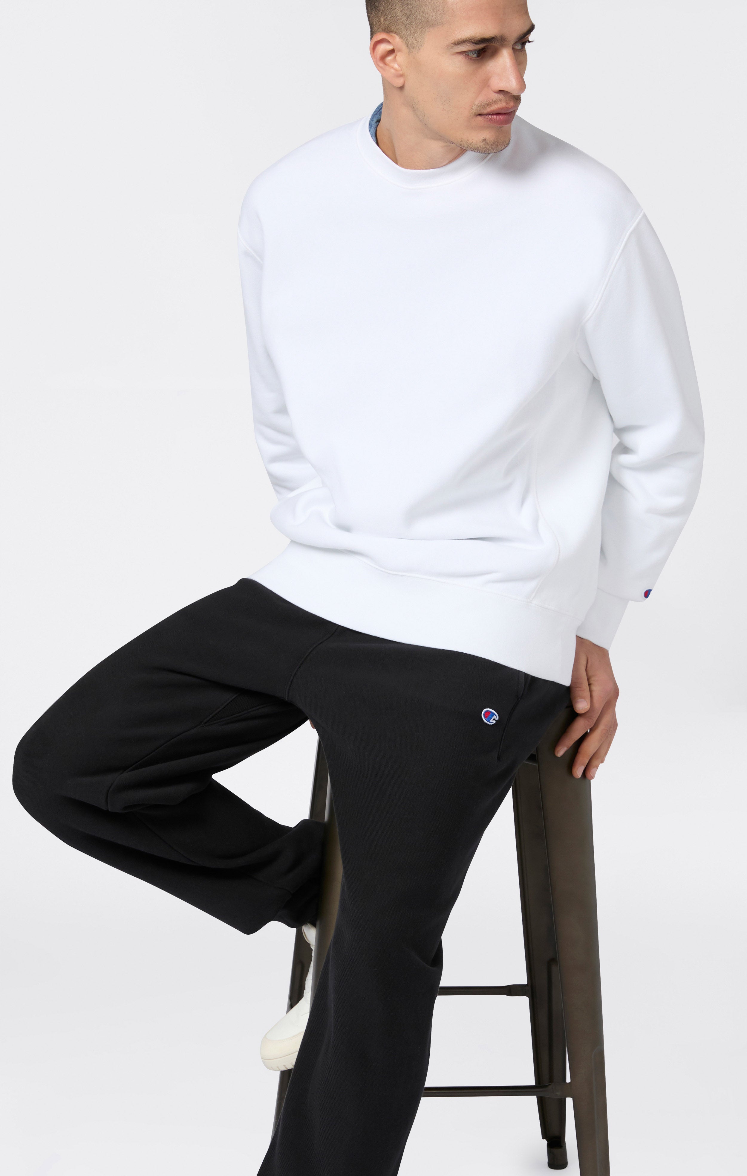 Pantaloni Joggers Leggeri da Uomo con Polsino Elasticizzato Reverse Weave