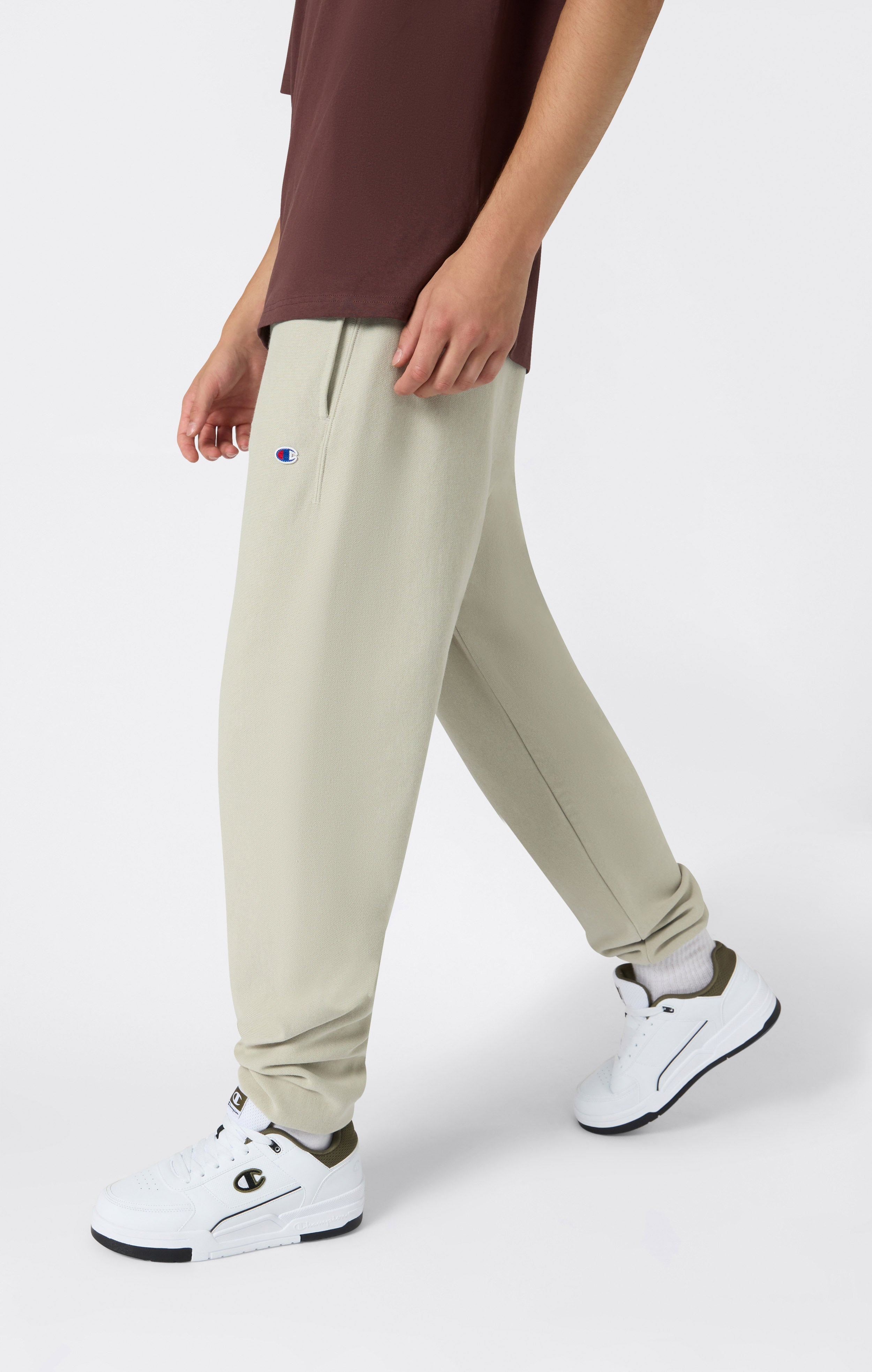 Pantaloni Joggers Leggeri da Uomo con Polsino Elasticizzato Reverse Weave