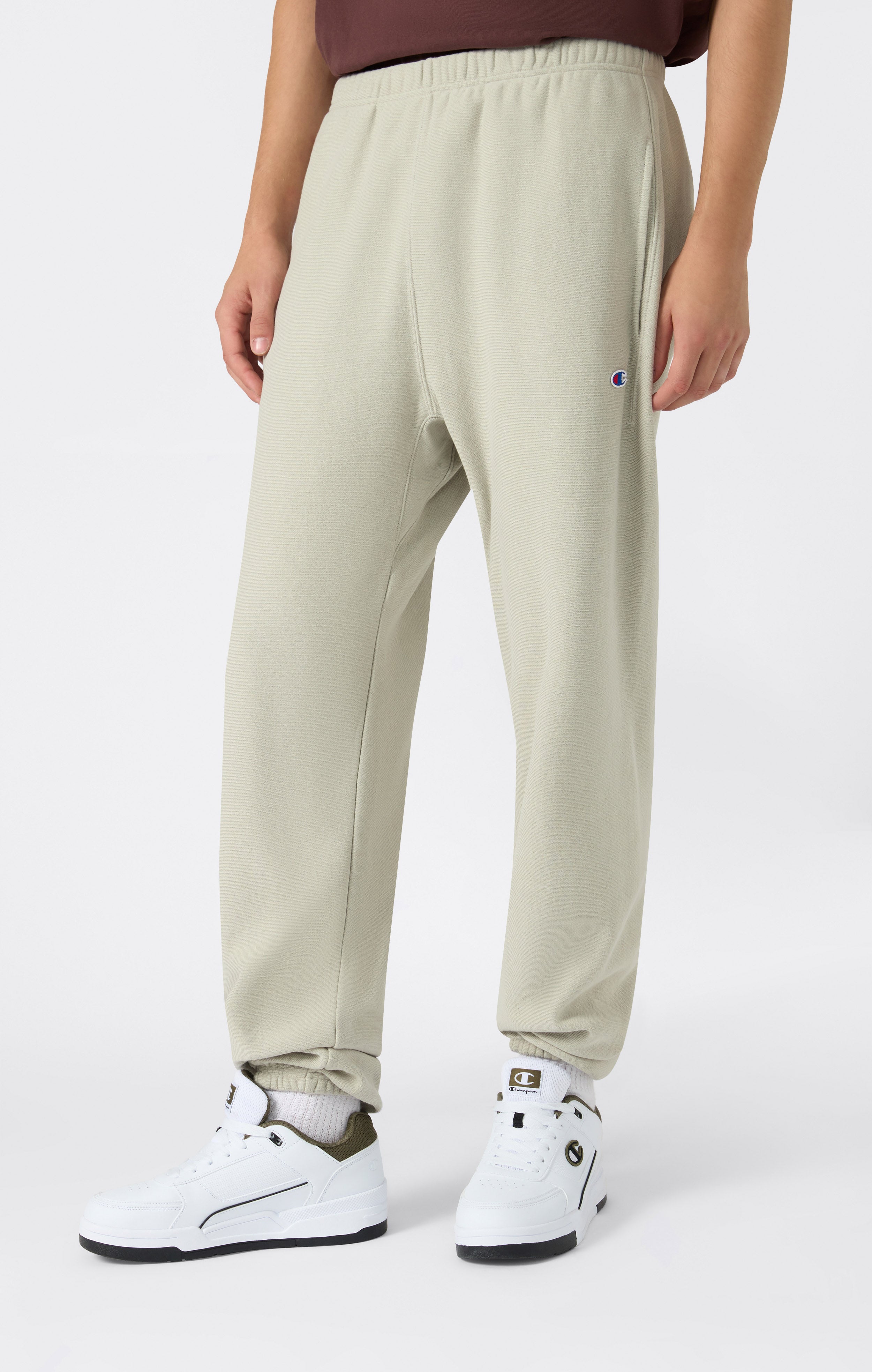 Pantaloni Joggers Leggeri da Uomo con Polsino Elasticizzato Reverse Weave