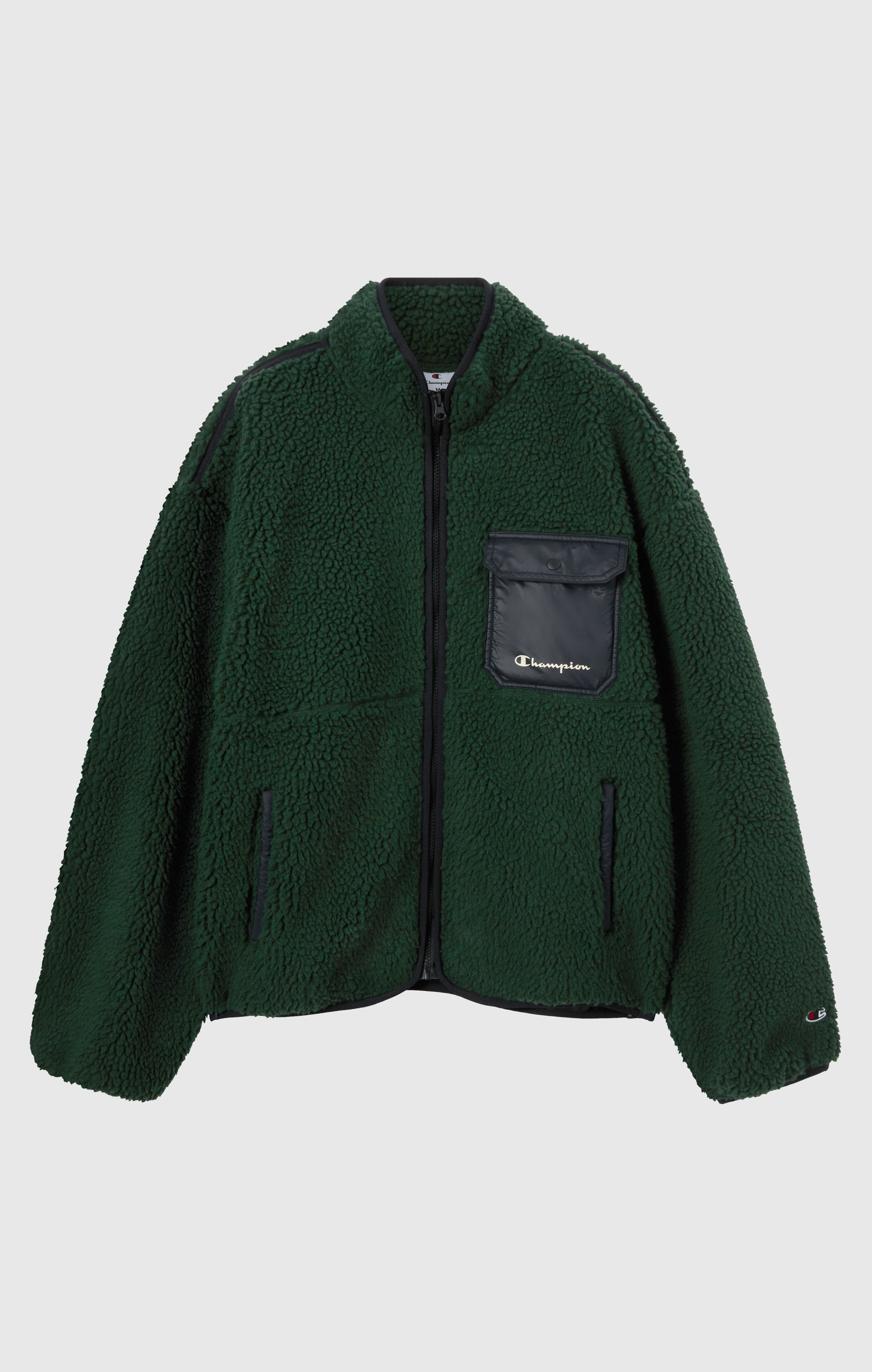 Men's Full Zip Polar Teddy Jacket Military Green polar | Champion