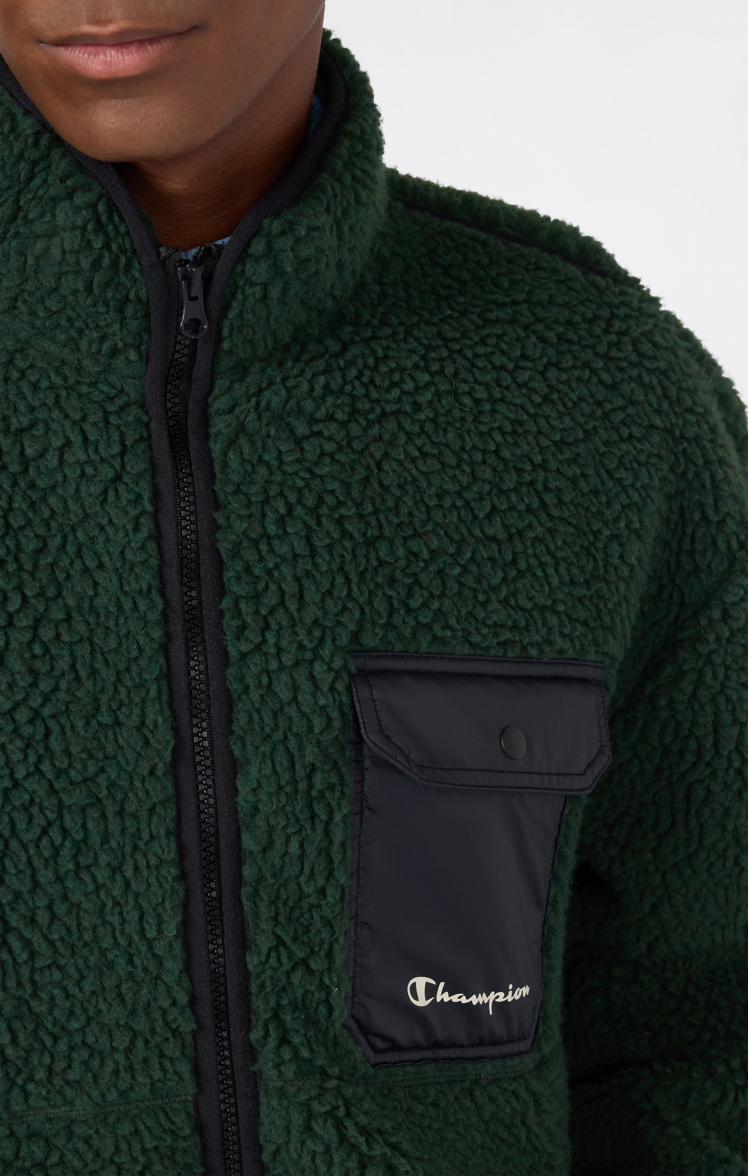 Giacca Polar Teddy con Zip Intera da Uomo