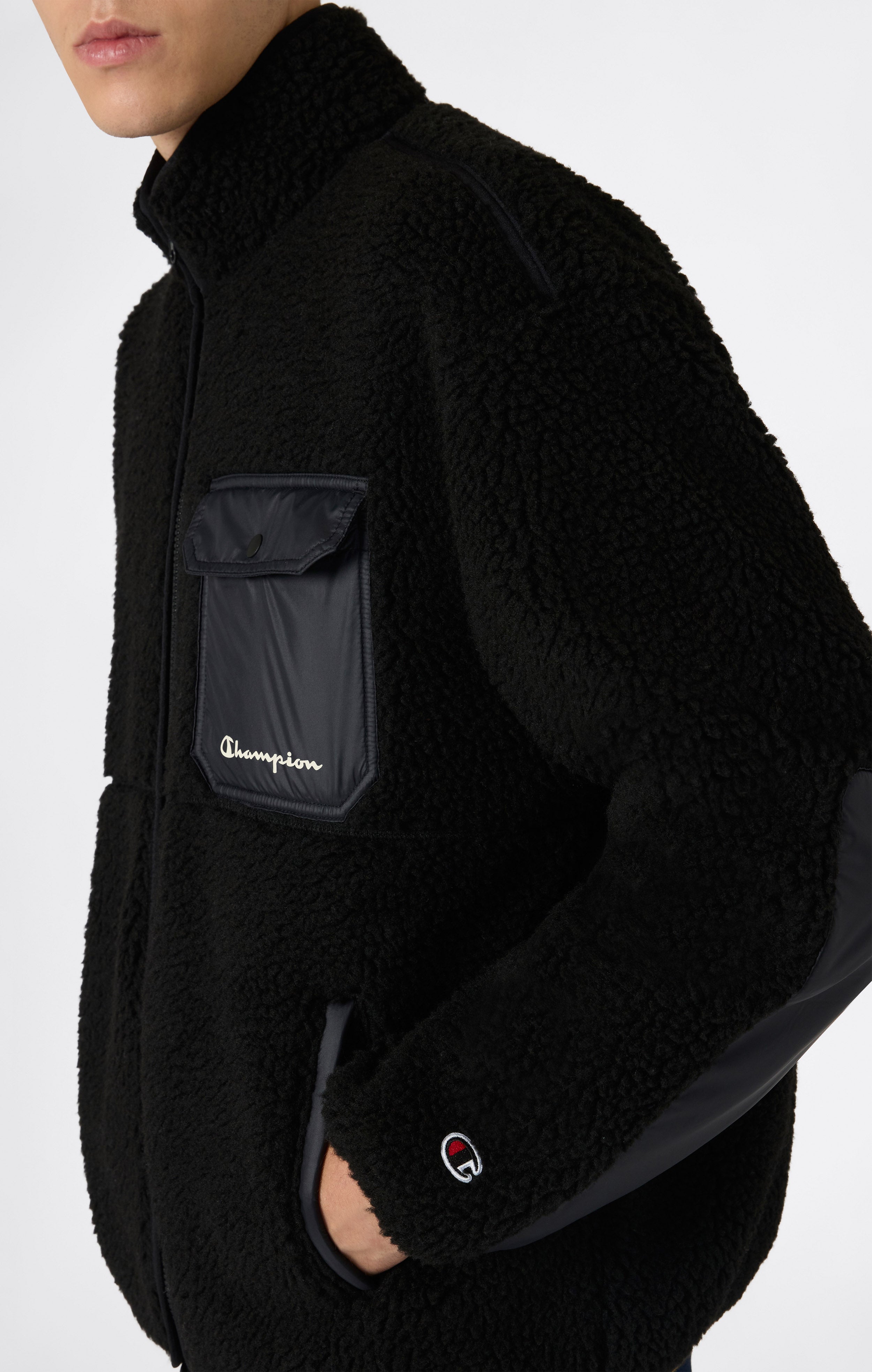 Giacca Polar Teddy con Zip Intera da Uomo