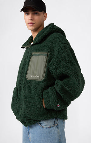 Men’s Full Zip Polar Teddy Hooded Jacket