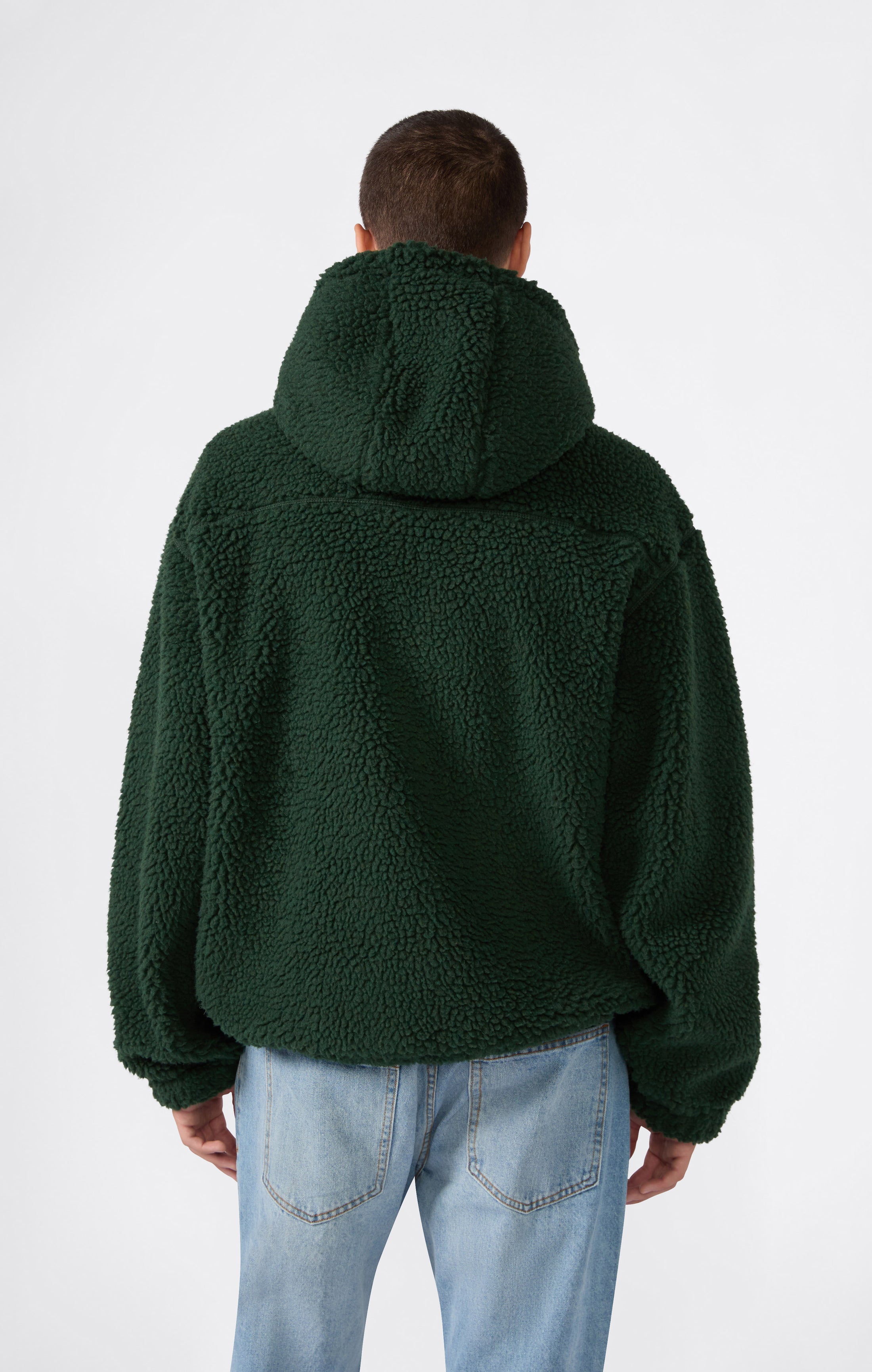 Men’s Full Zip Polar Teddy Hooded Jacket