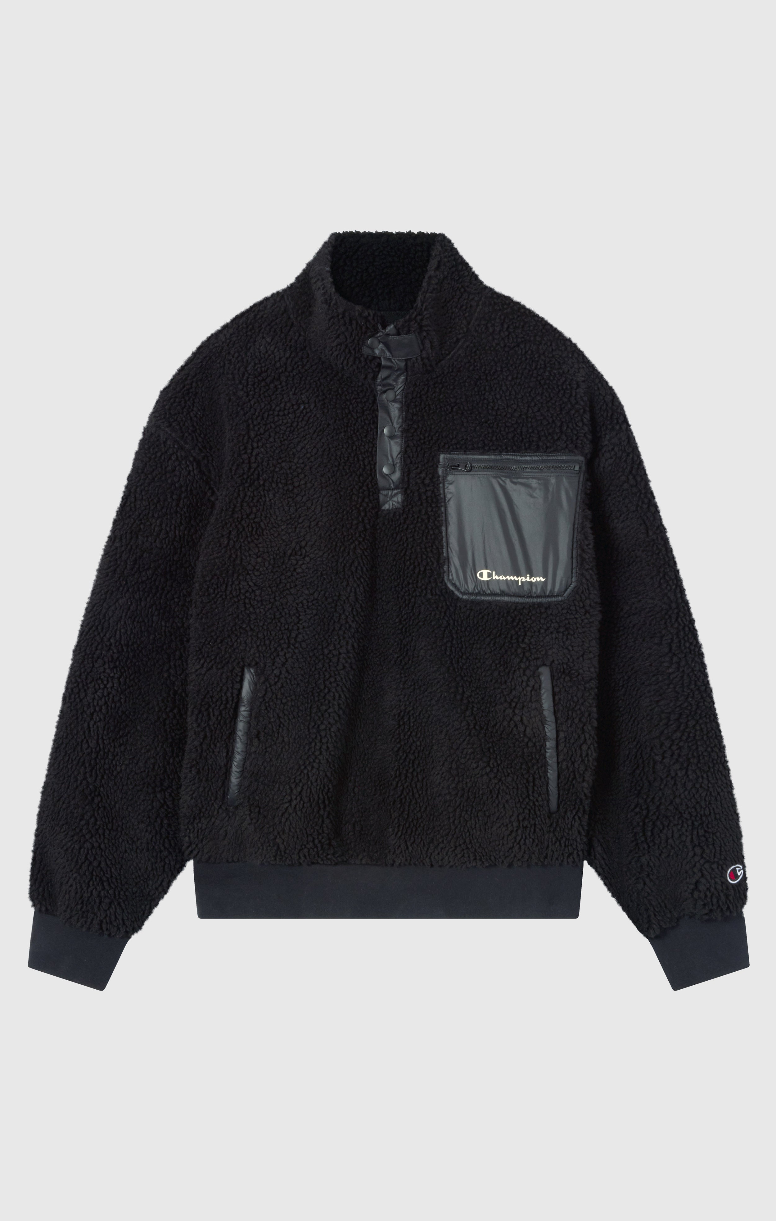 Top Polar Teddy Con Mezza Zip da Uomo